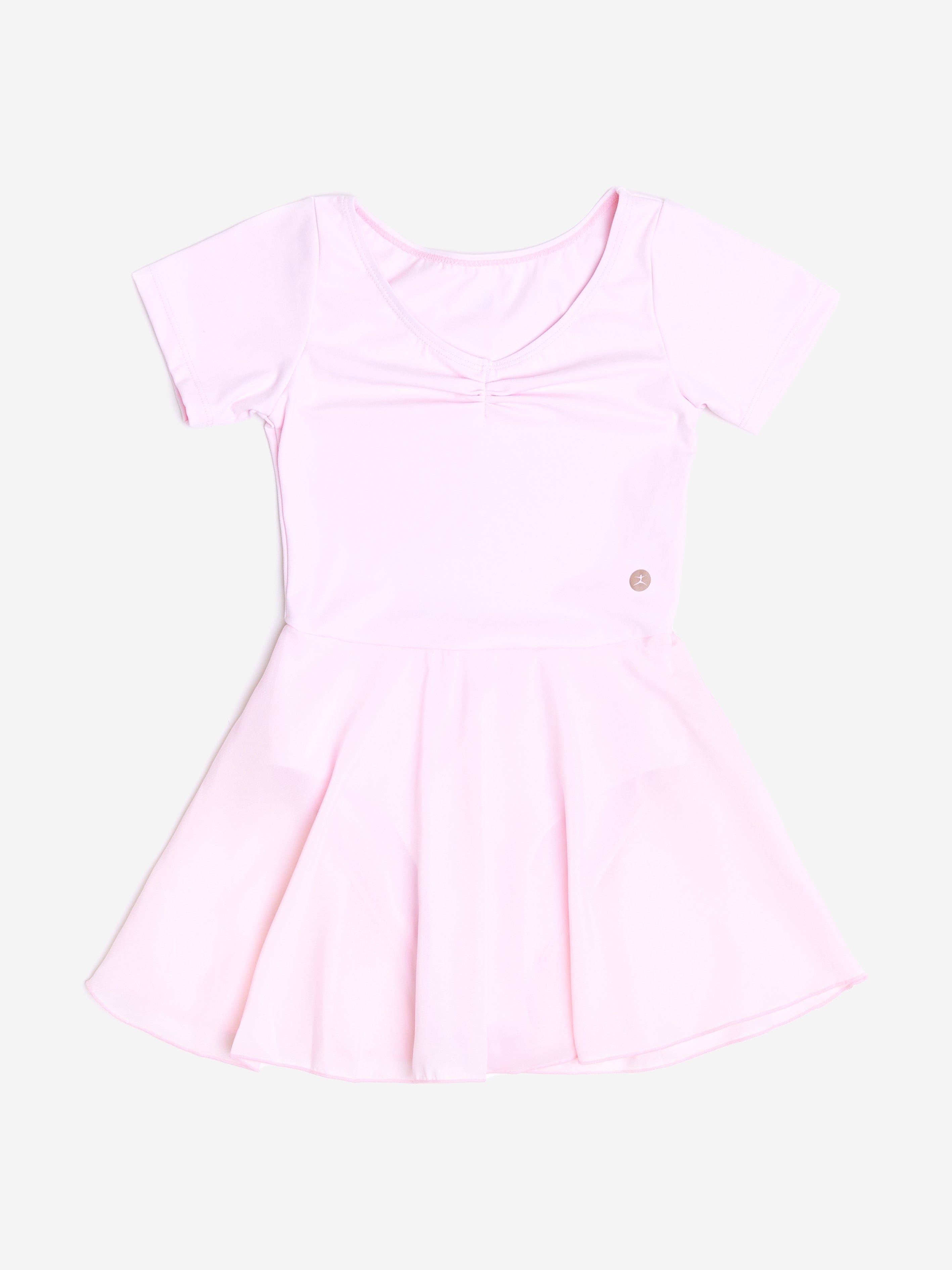 Danskin Girls Tendu Leotard With Skirt in Pink