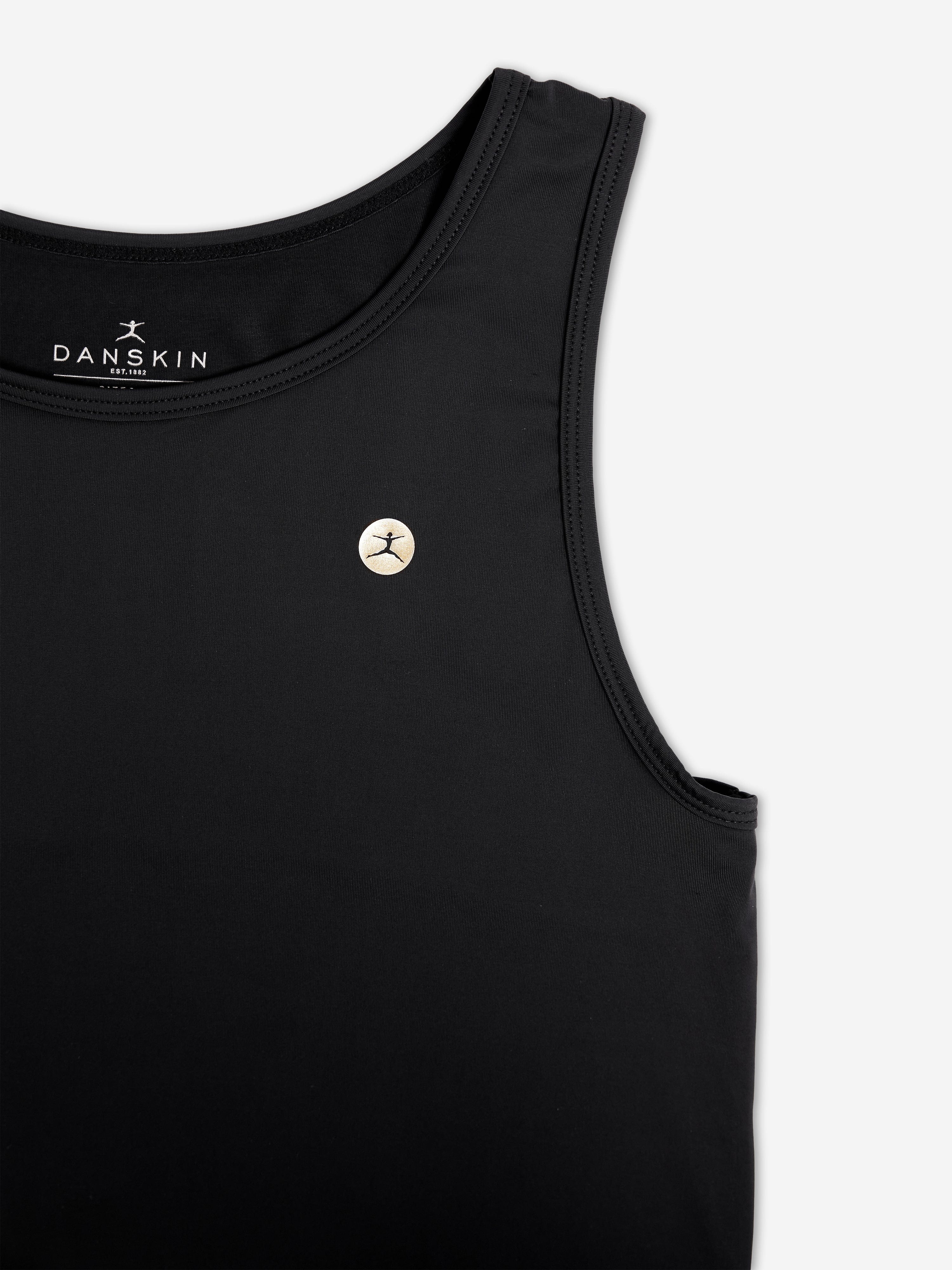 Danskin Girls Split Back Vest Top in Black