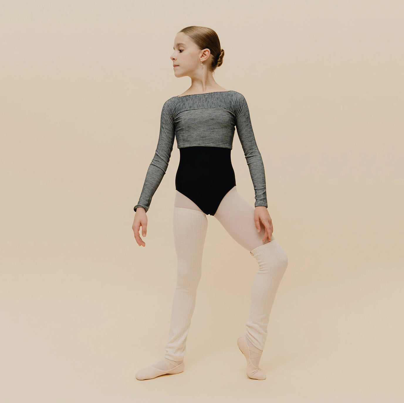 Girls Grey Ballet Top