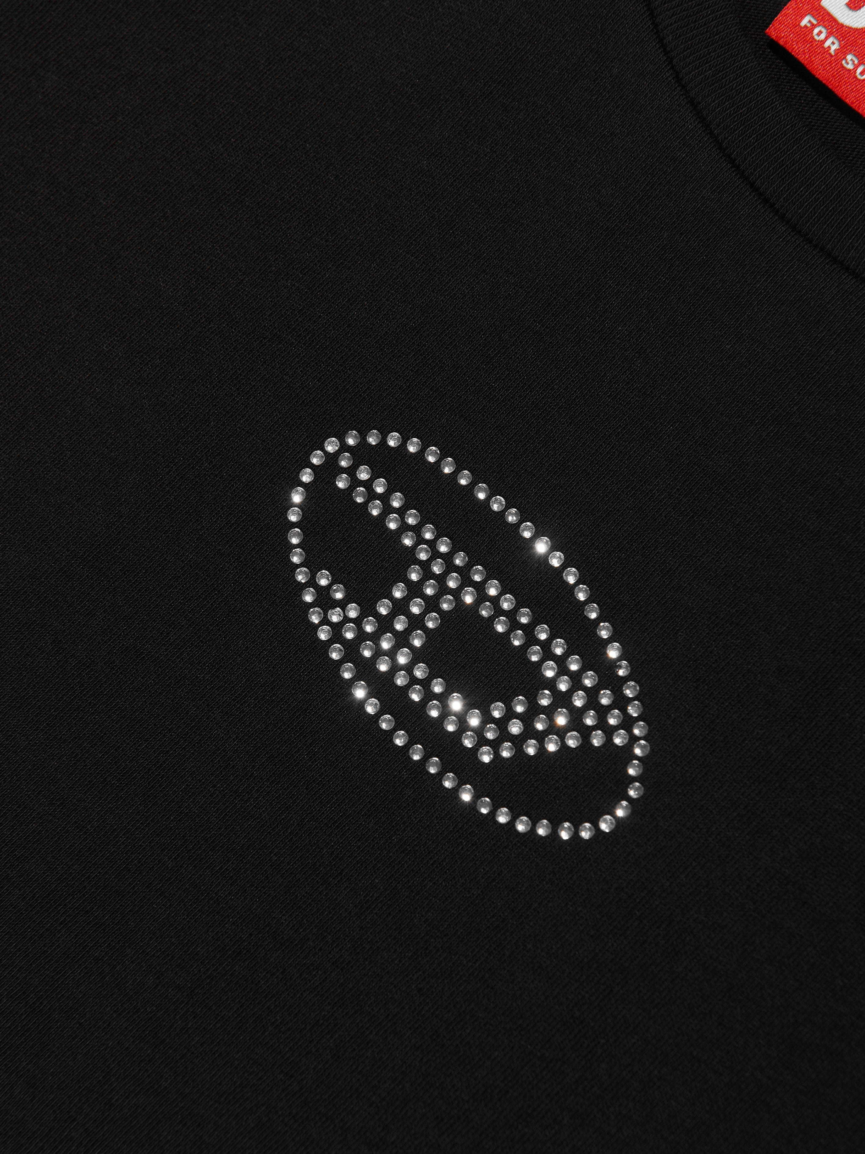 Diesel Girls Oval D Logo T-Shirt in Black