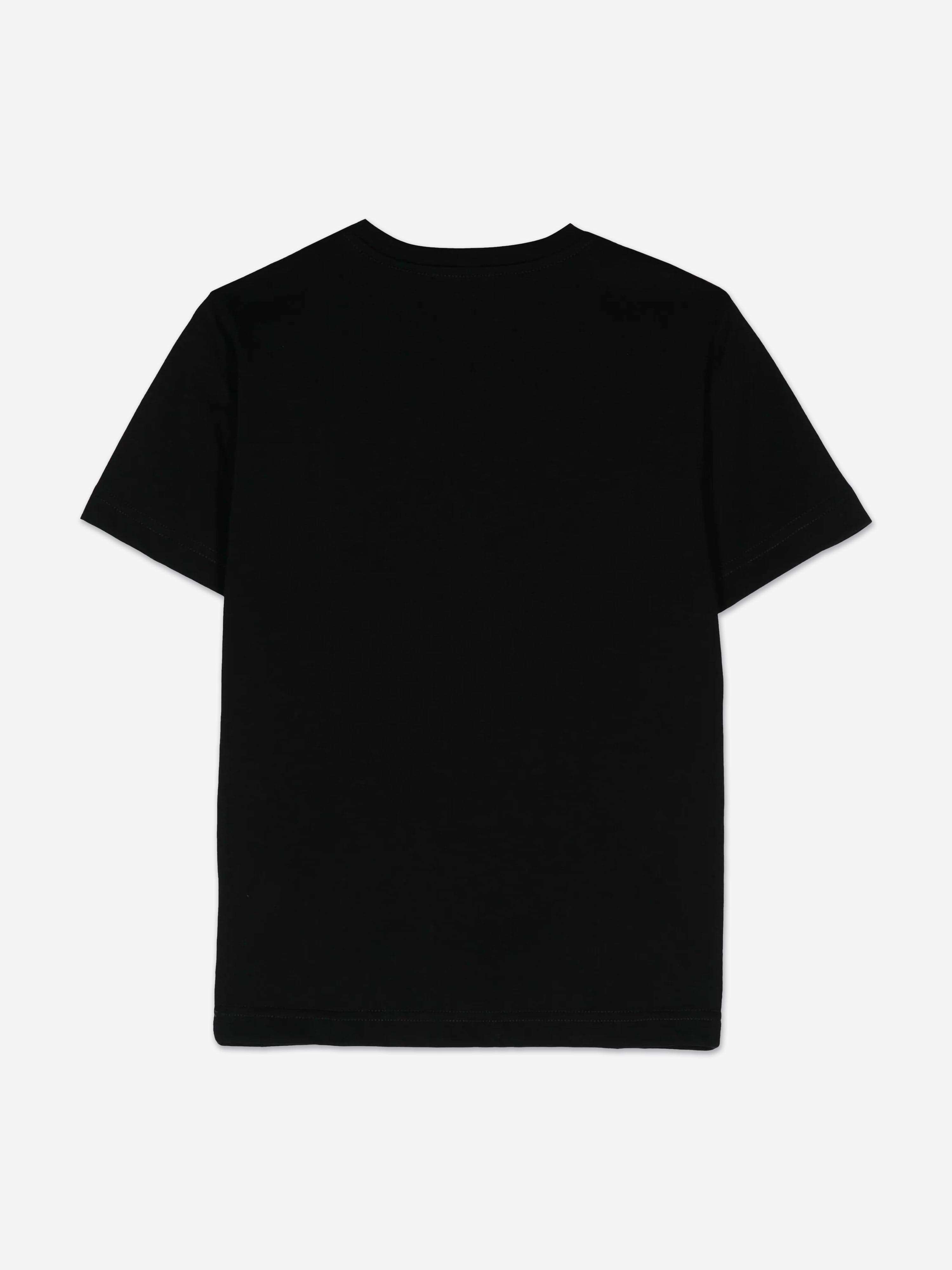 Diesel Boys Logo Print T-Shirt in Black