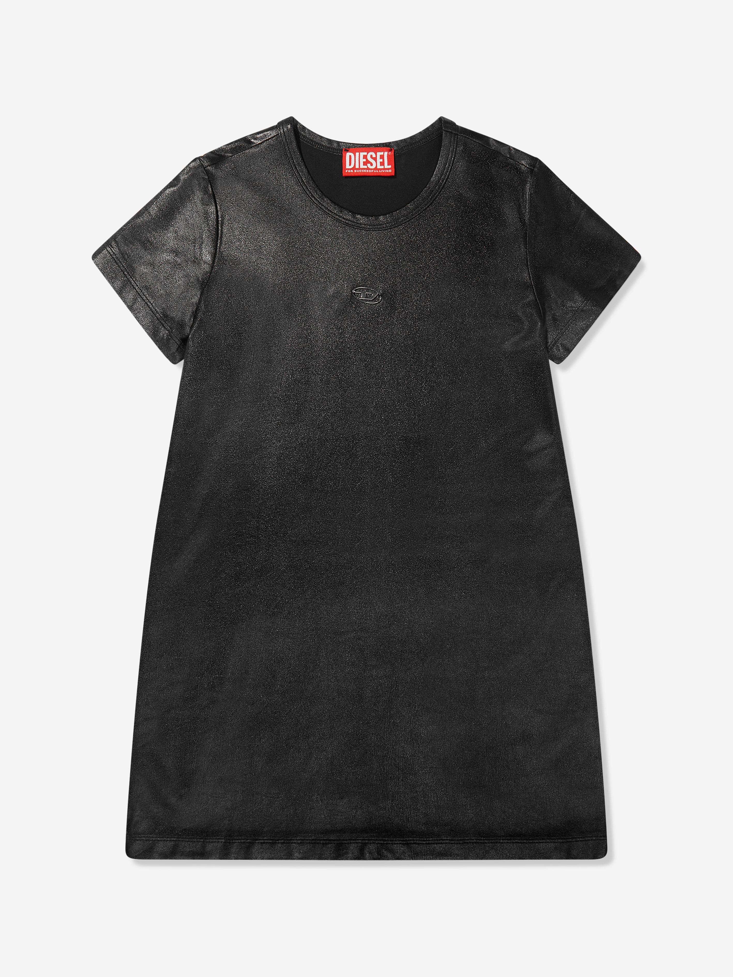 Girls Logo Jersey Dress in Black