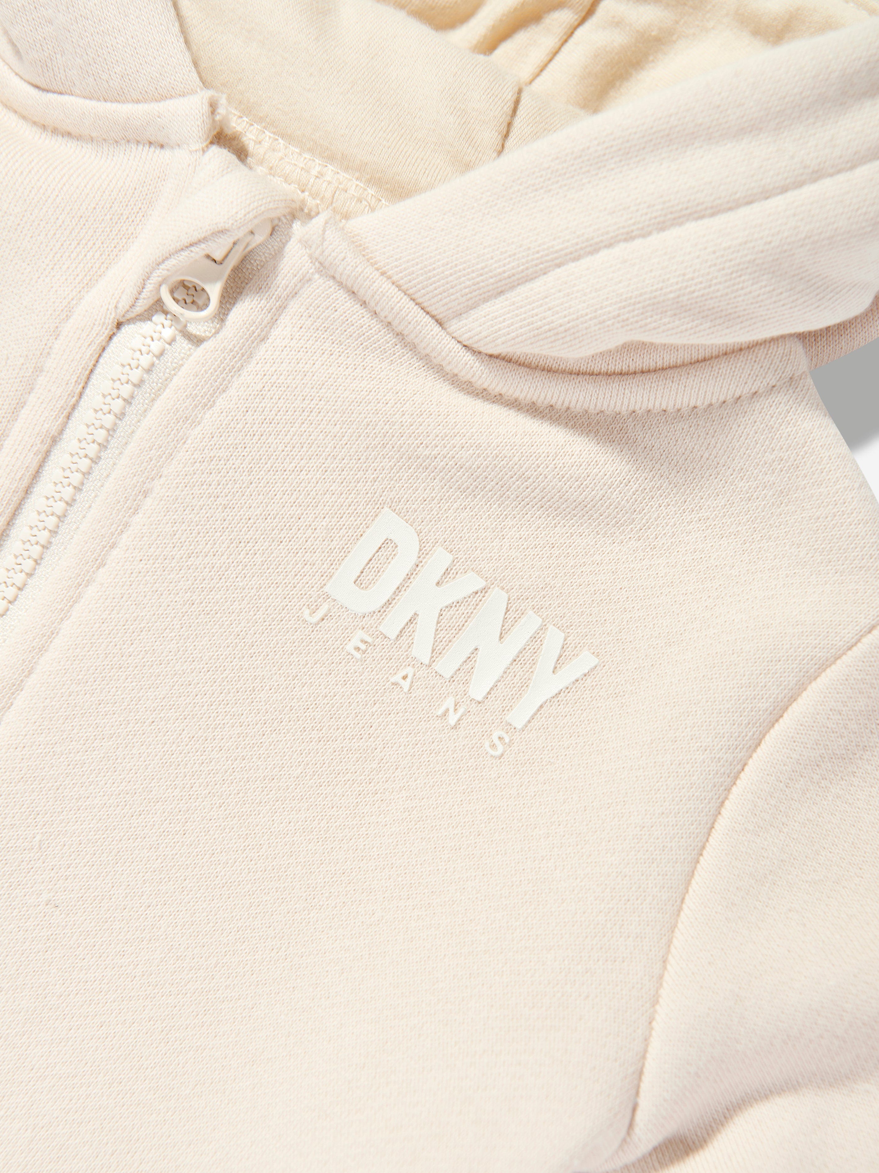 DKNY Baby Hooded All In One in Beige