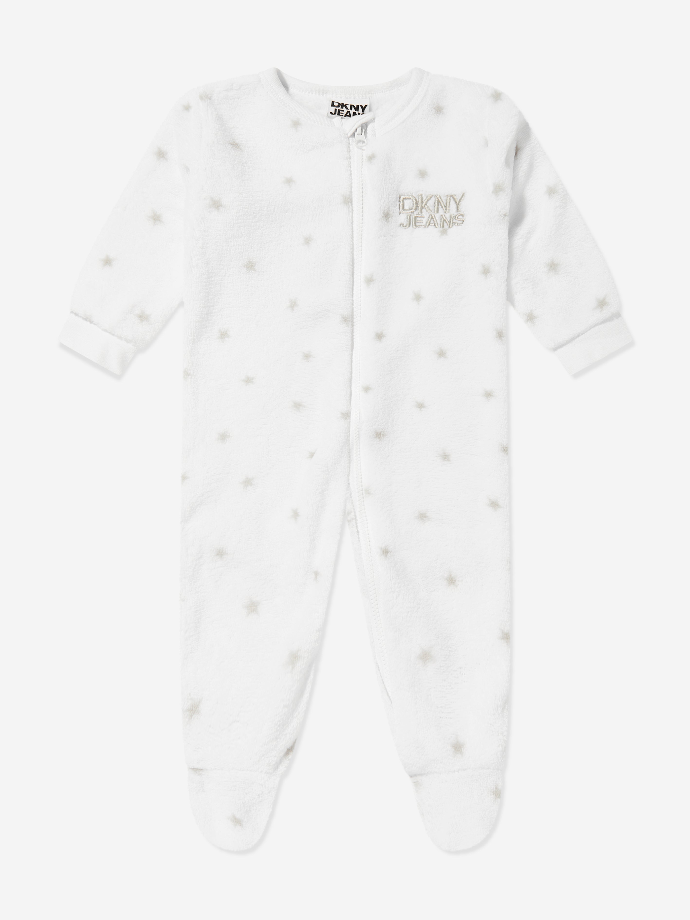 DKNY Baby Logo Star Babygrow in White