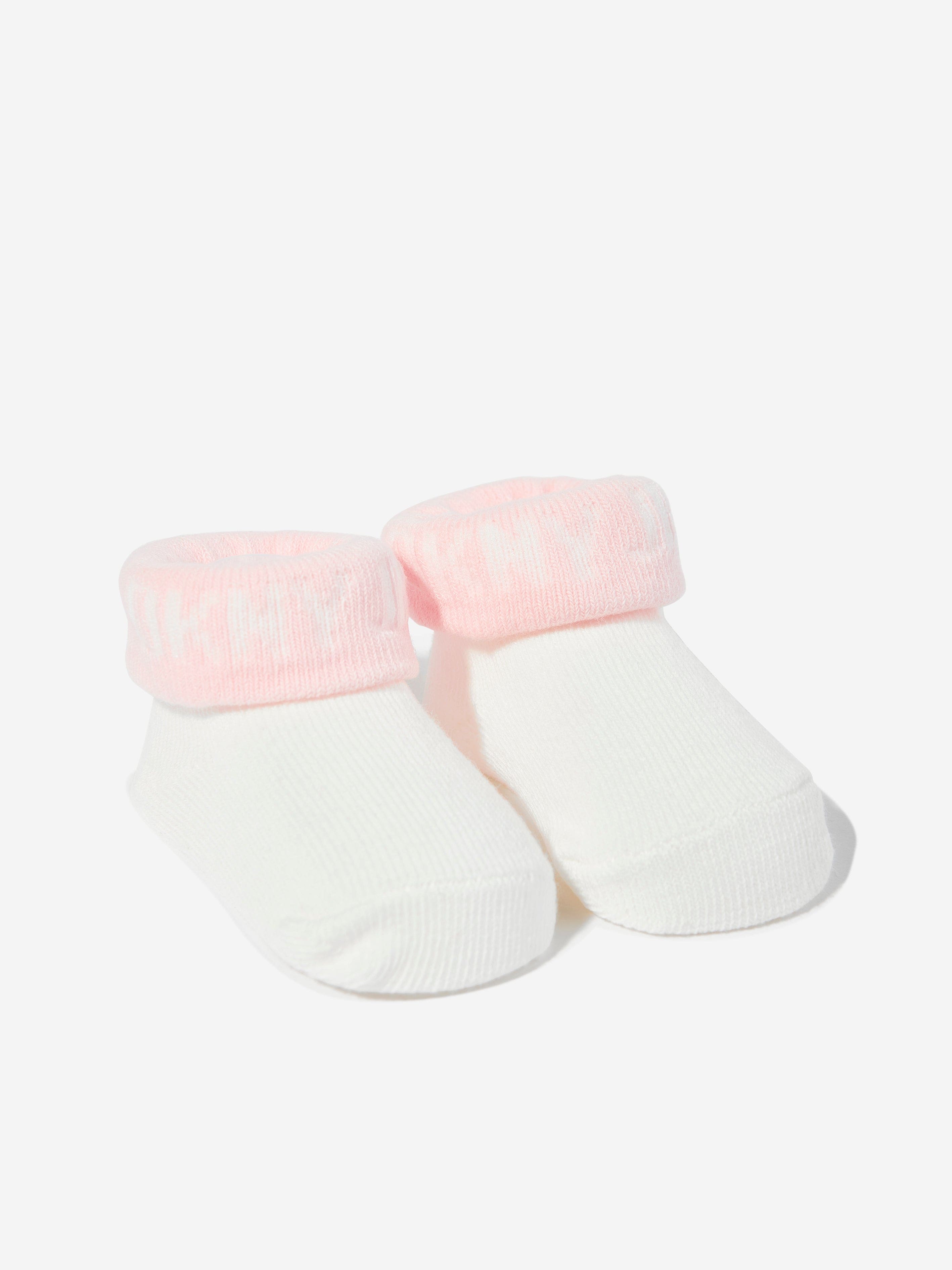 DKNY Baby Girls Bib and Socks Set in Pink