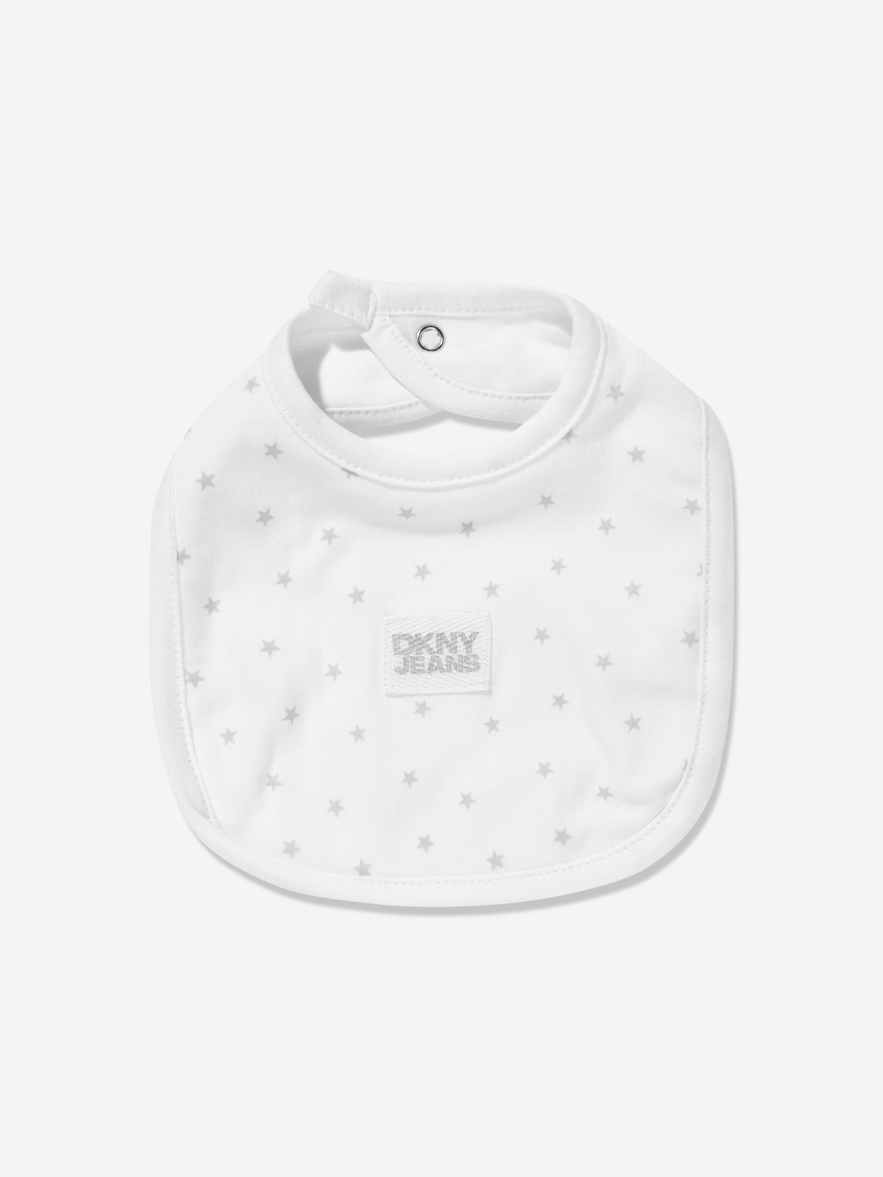 DKNY Baby Bibs and Socks Set in Grey