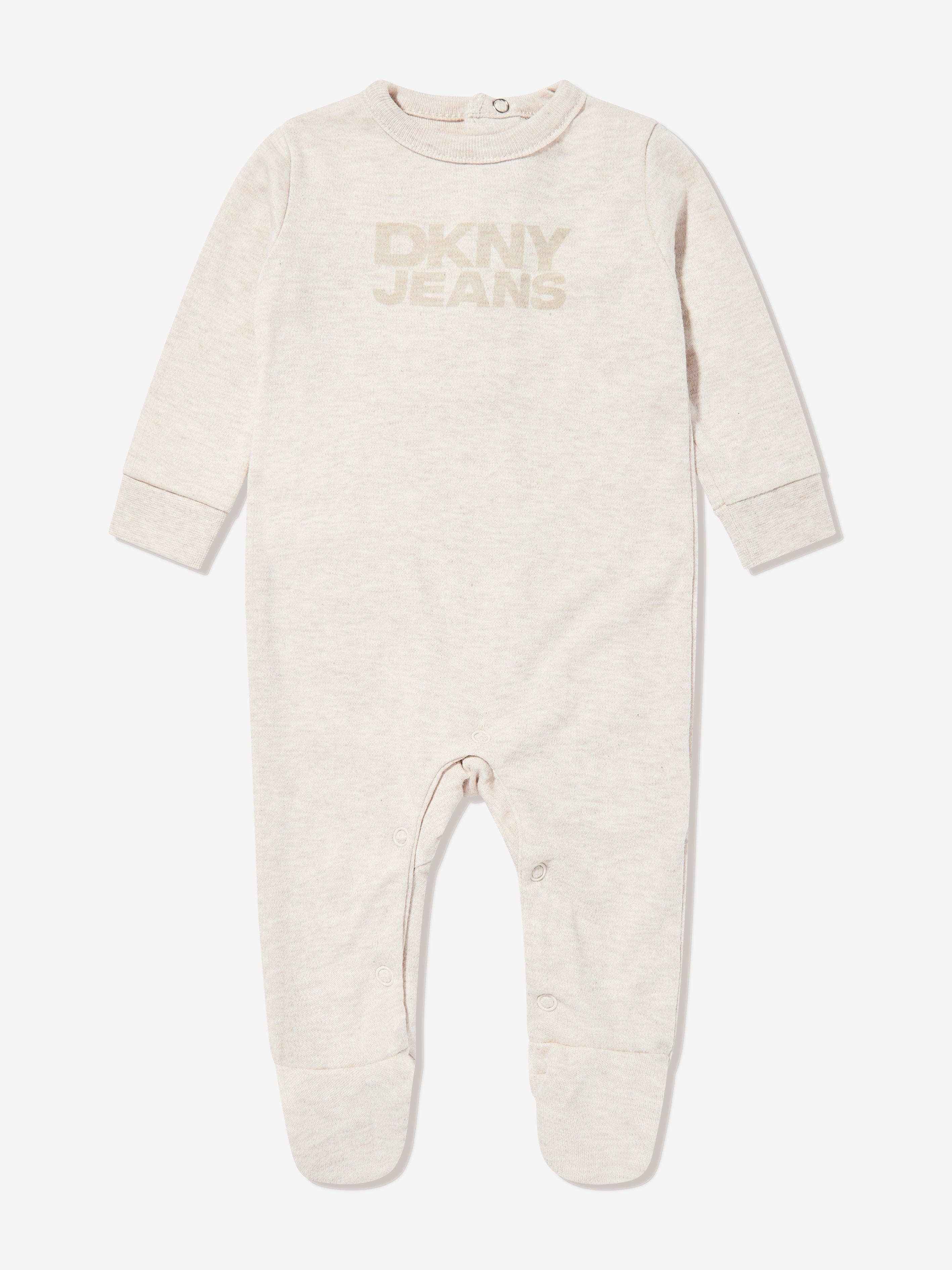 DKNY Baby Boys 5 Piece Babygrow Set in Beige