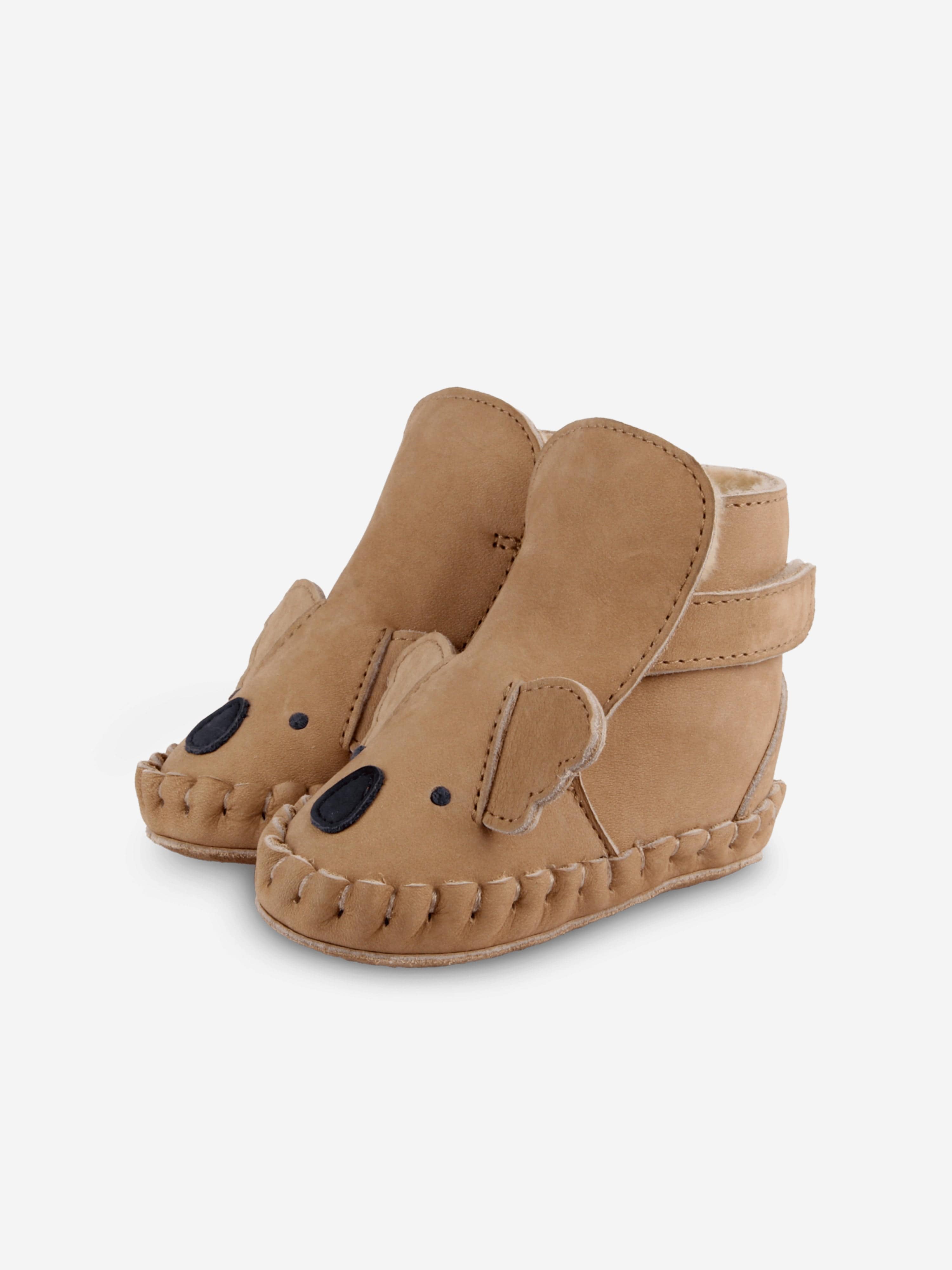Baby Kapi Classic Koala Booties in Brown