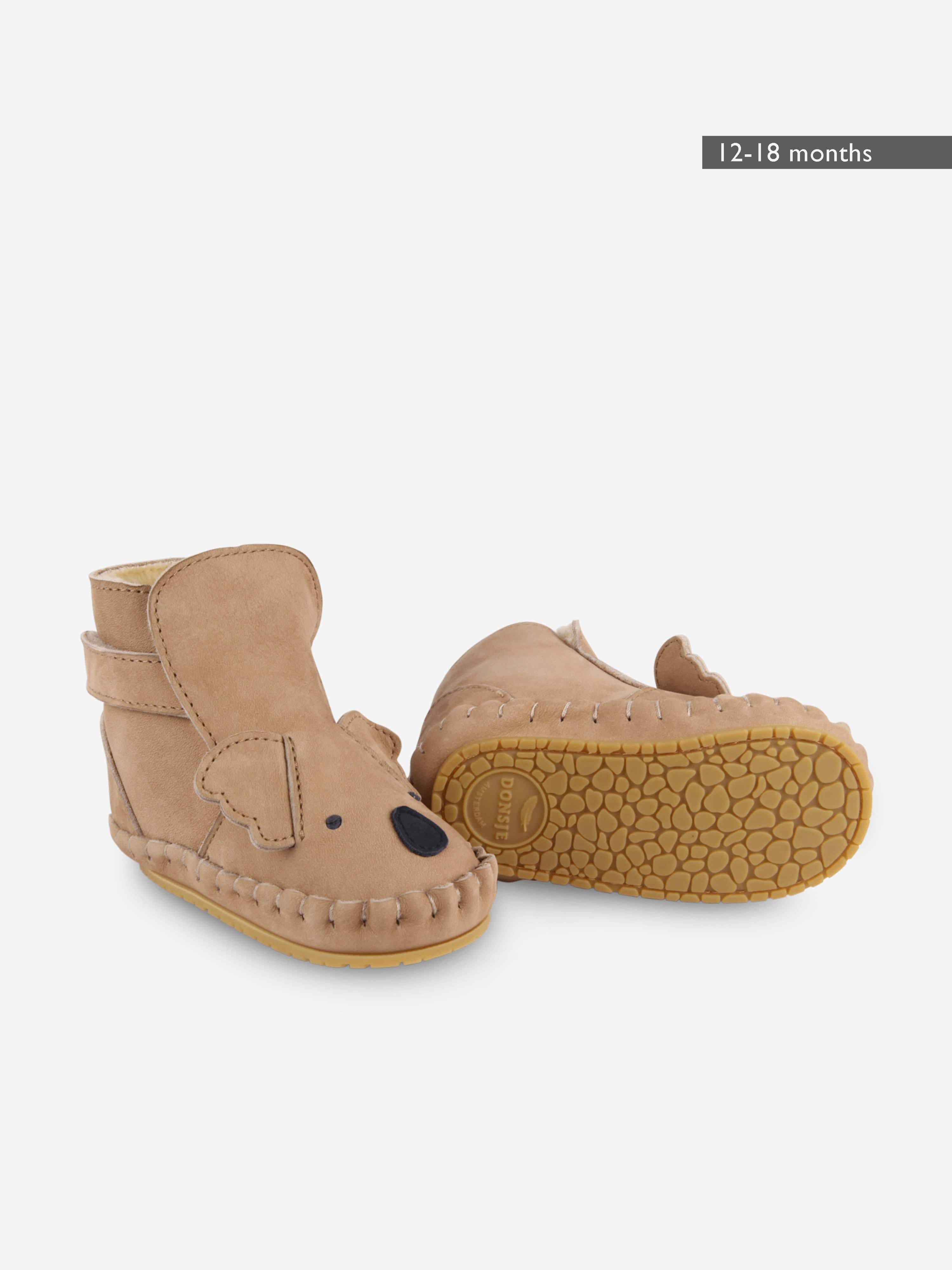 Baby Kapi Classic Koala Booties in Brown