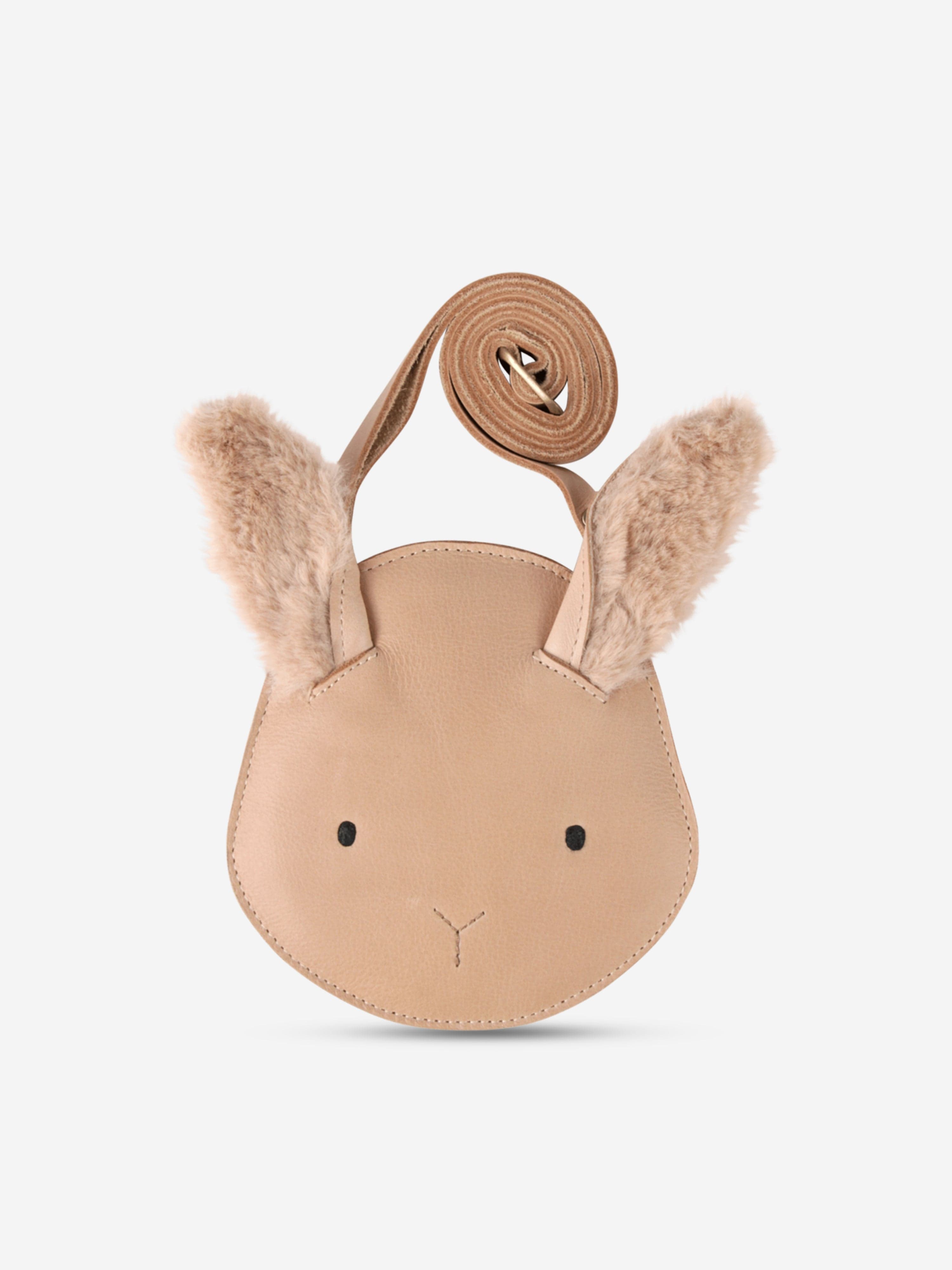Girls Britta Exclusive Fluffy Bunny Purse in Beige (12cm)