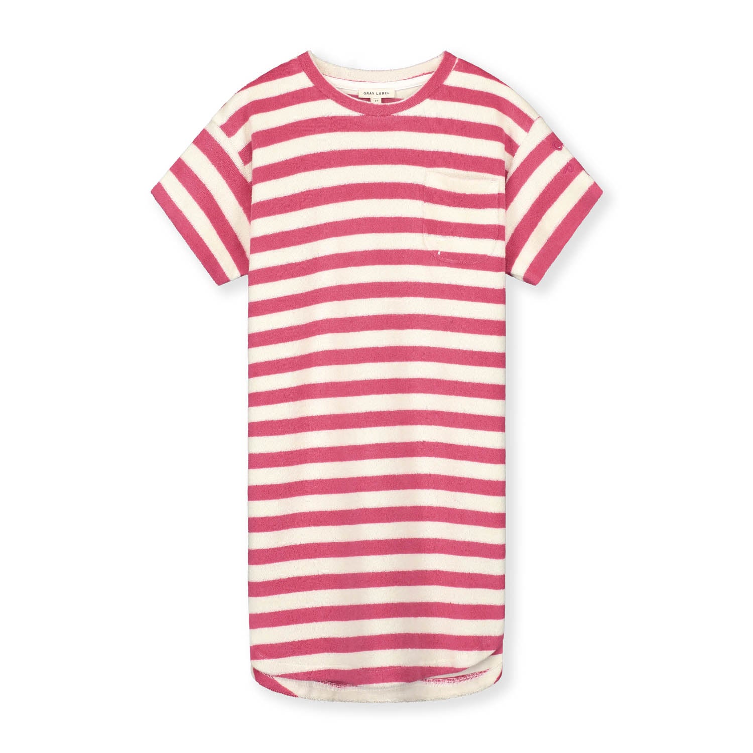 Girls Cherry Stripes Cotton Dress
