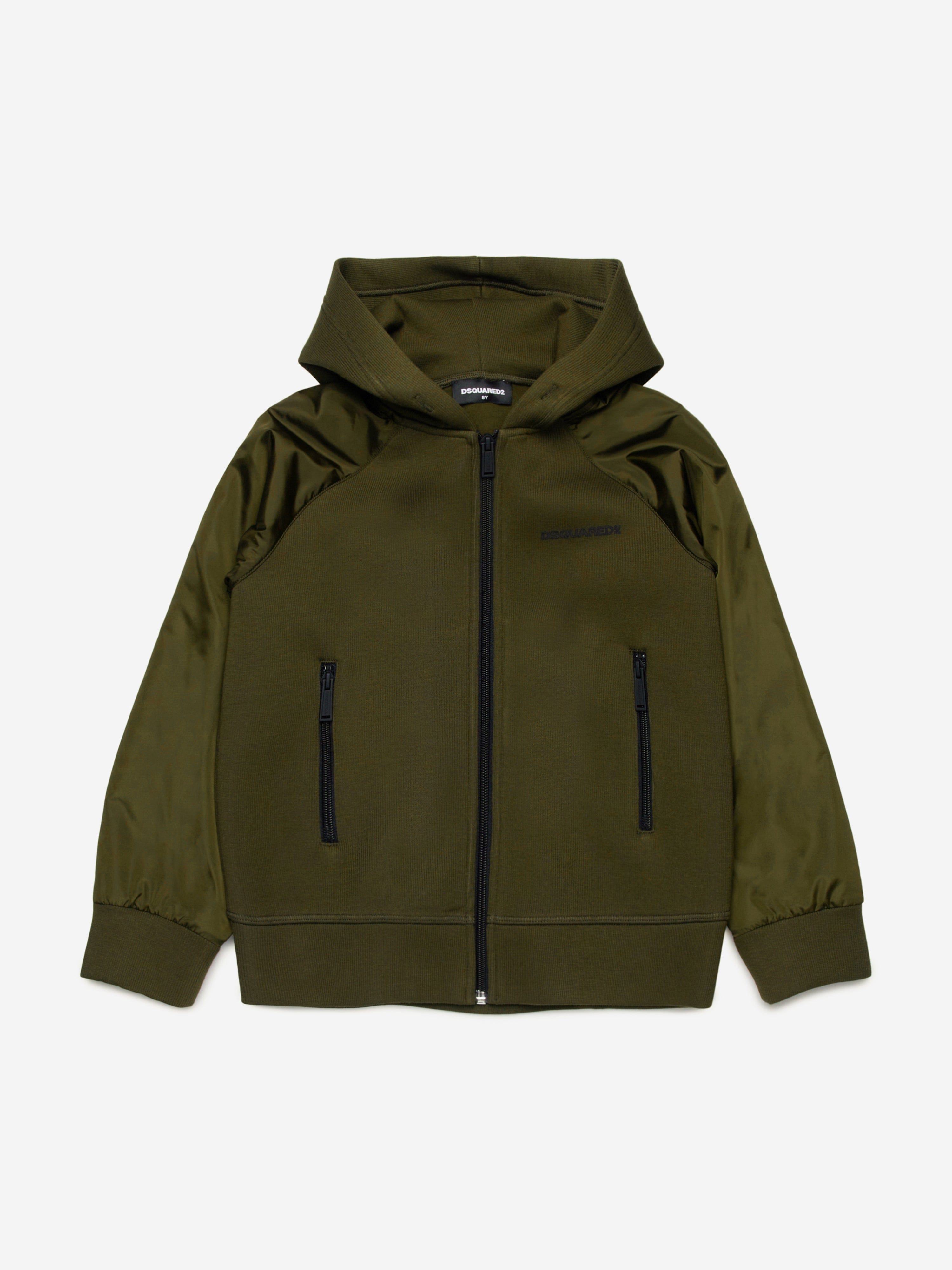 Kids Zip Up Top in Green