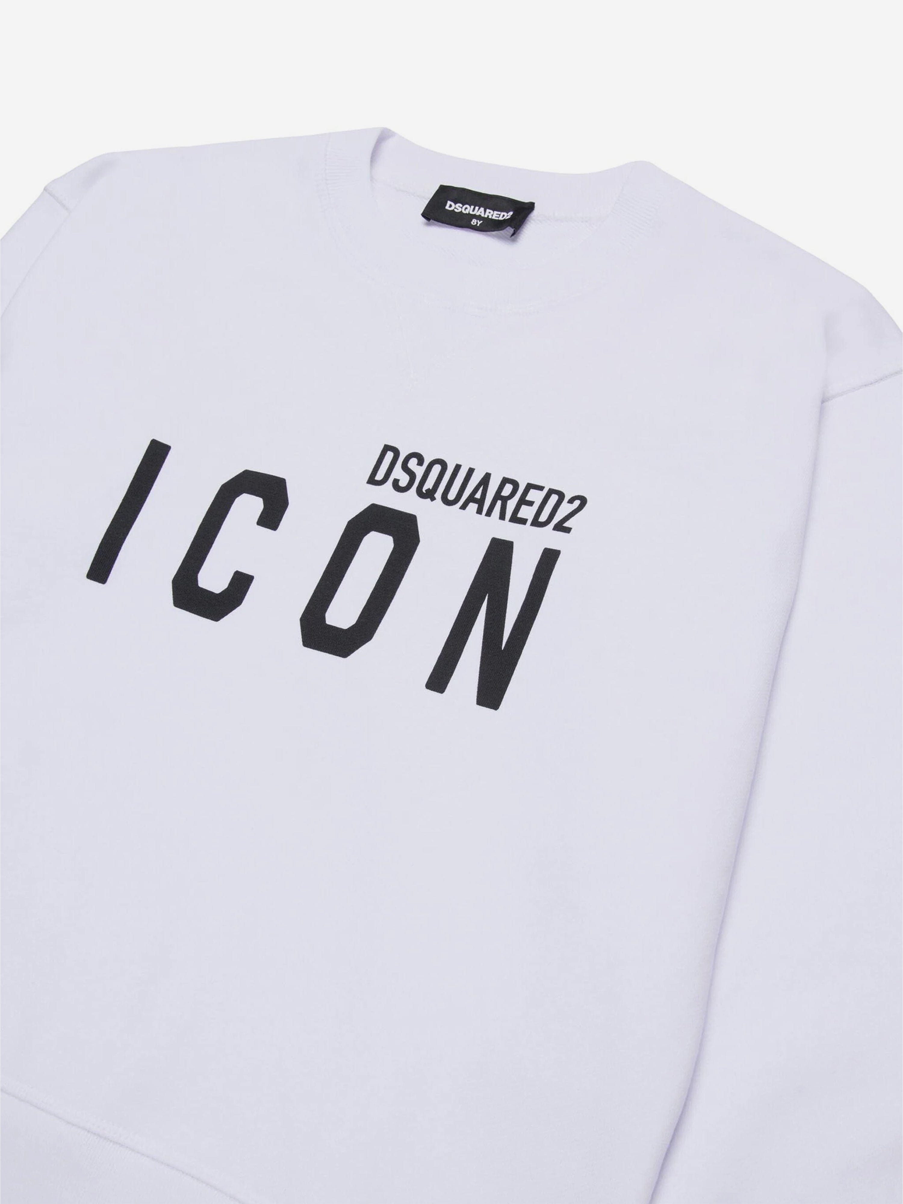 Kids Icon Logo Sweatshirt in White