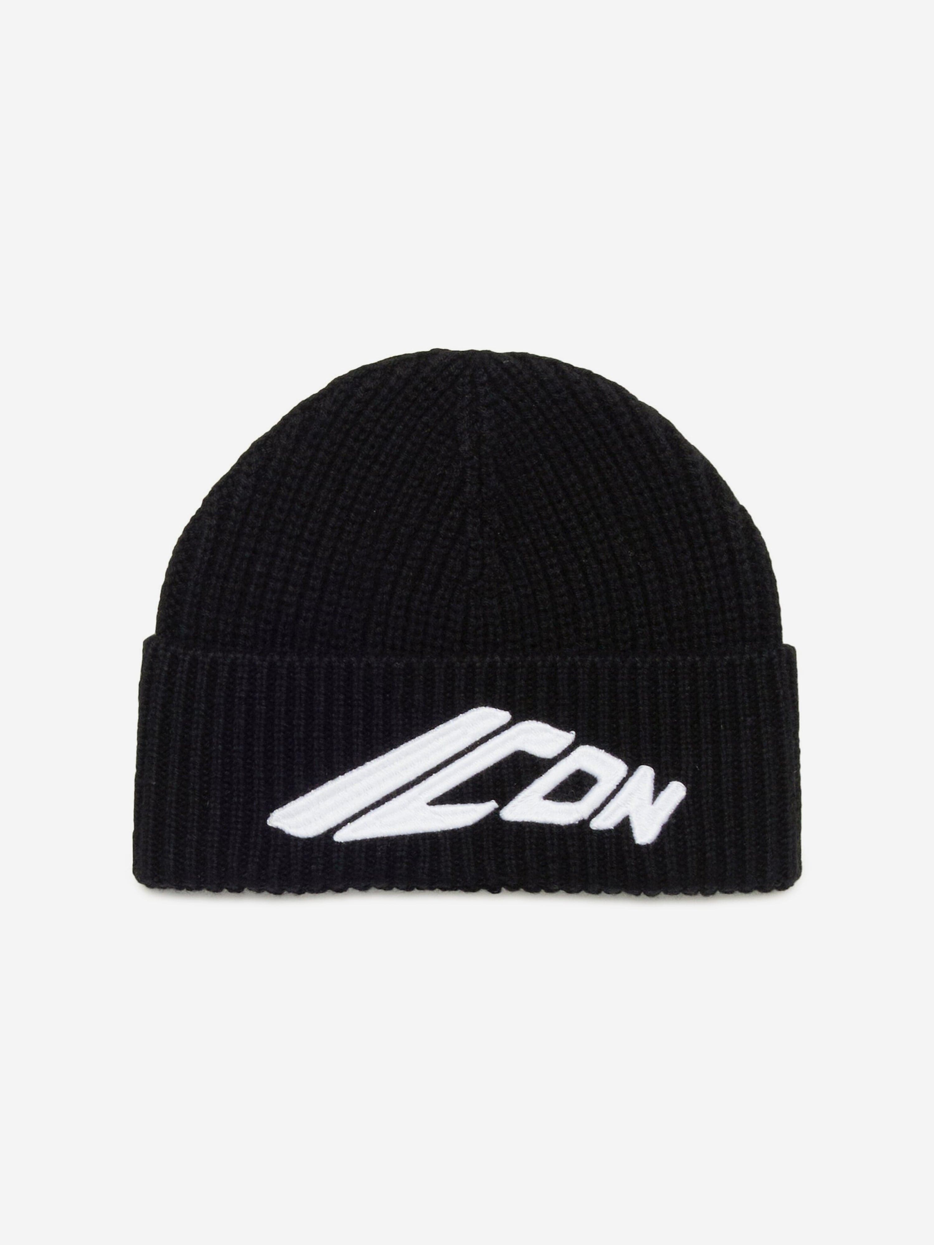 Kids Icon Logo Beanie Hat in Black