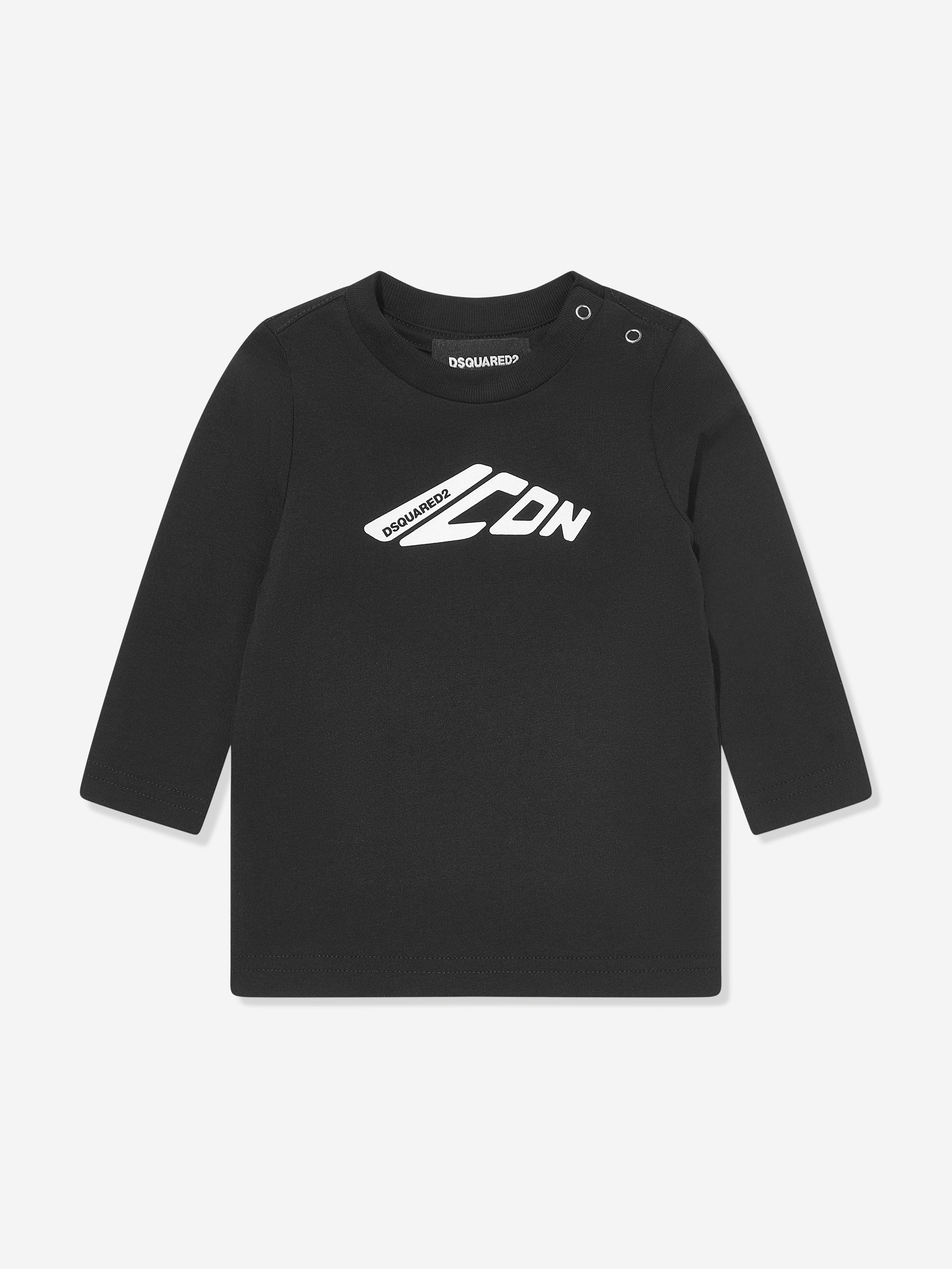 Baby Long Sleeve Icon T-Shirt in Black