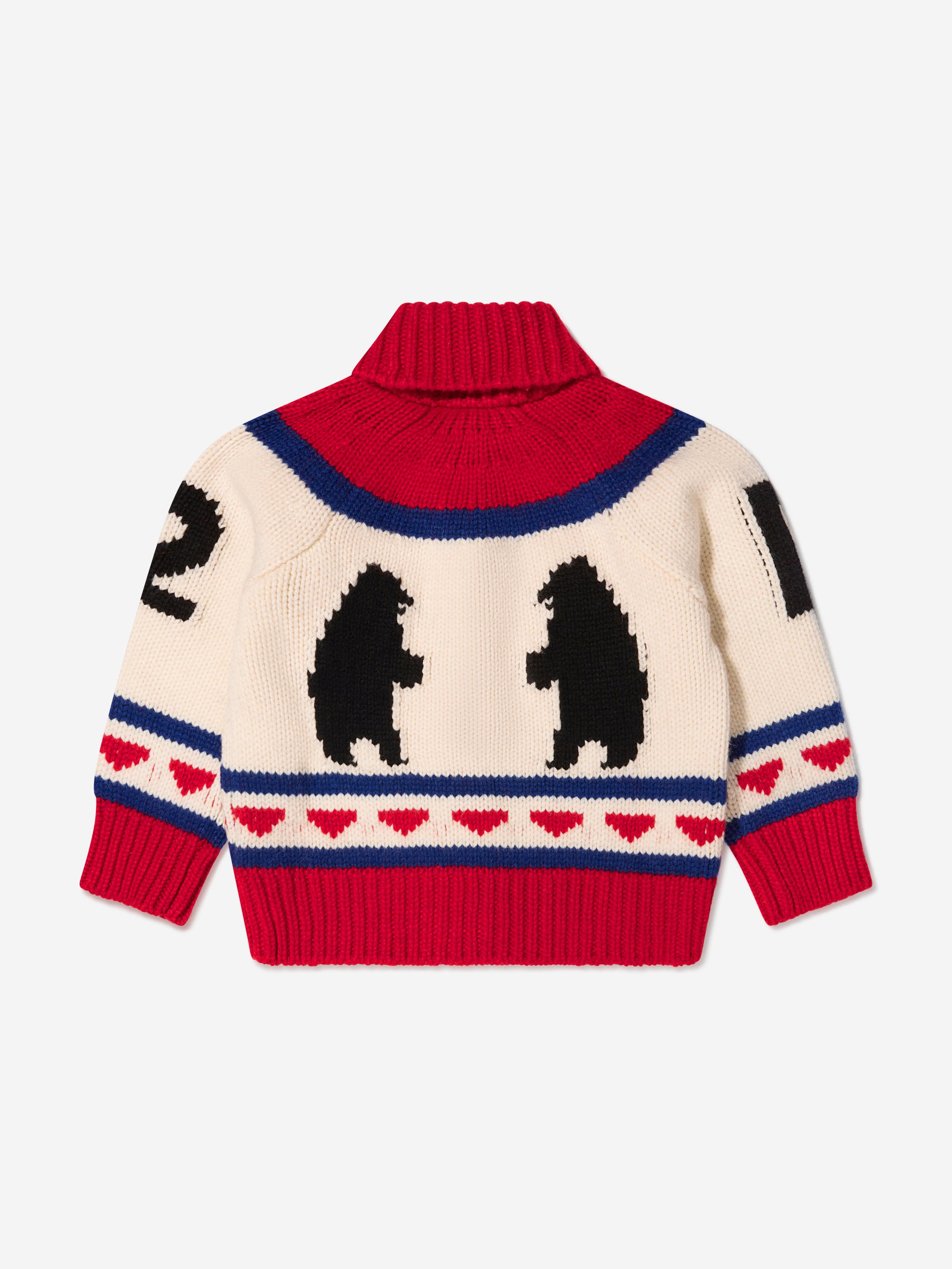 Dsquared2 Kids Wool Knitted Zip Up Jumper