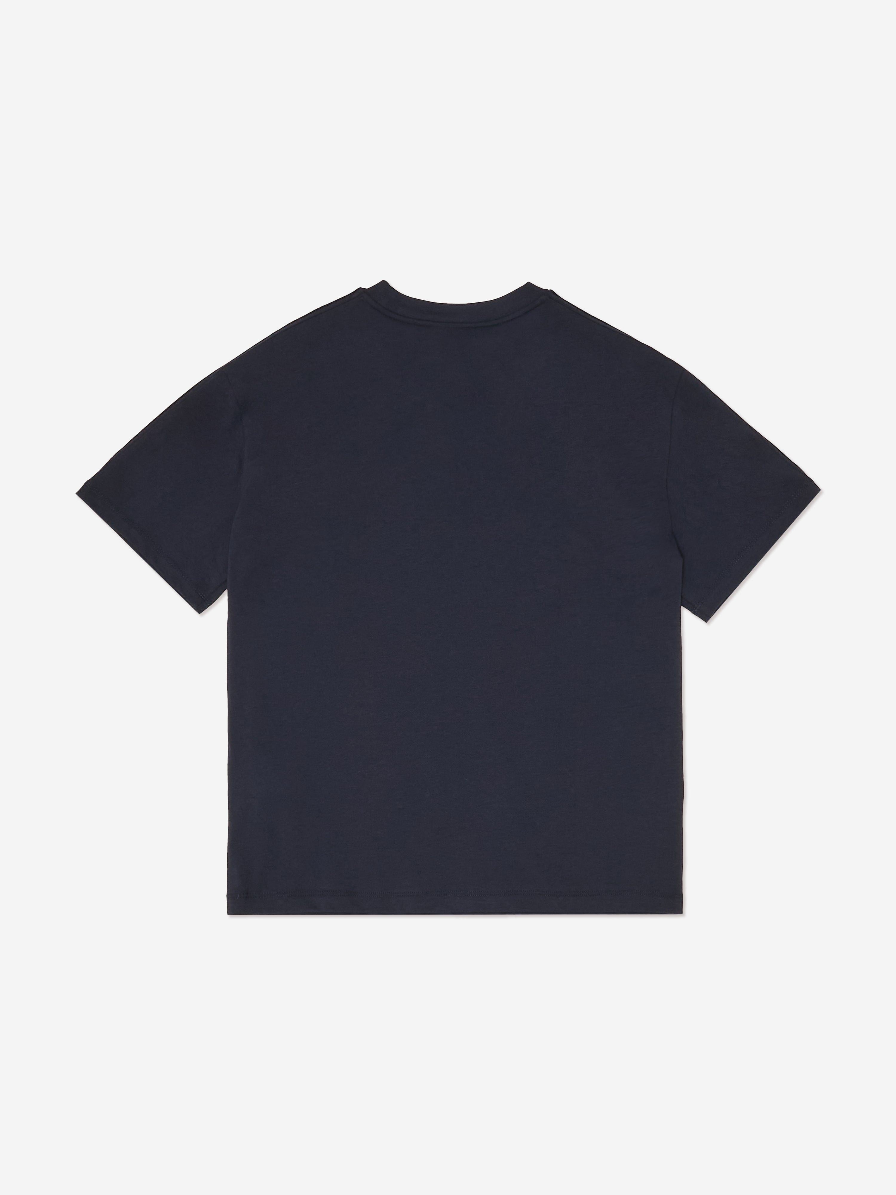 EA7 Emporio Armani Boys Logo T-Shirt in Navy