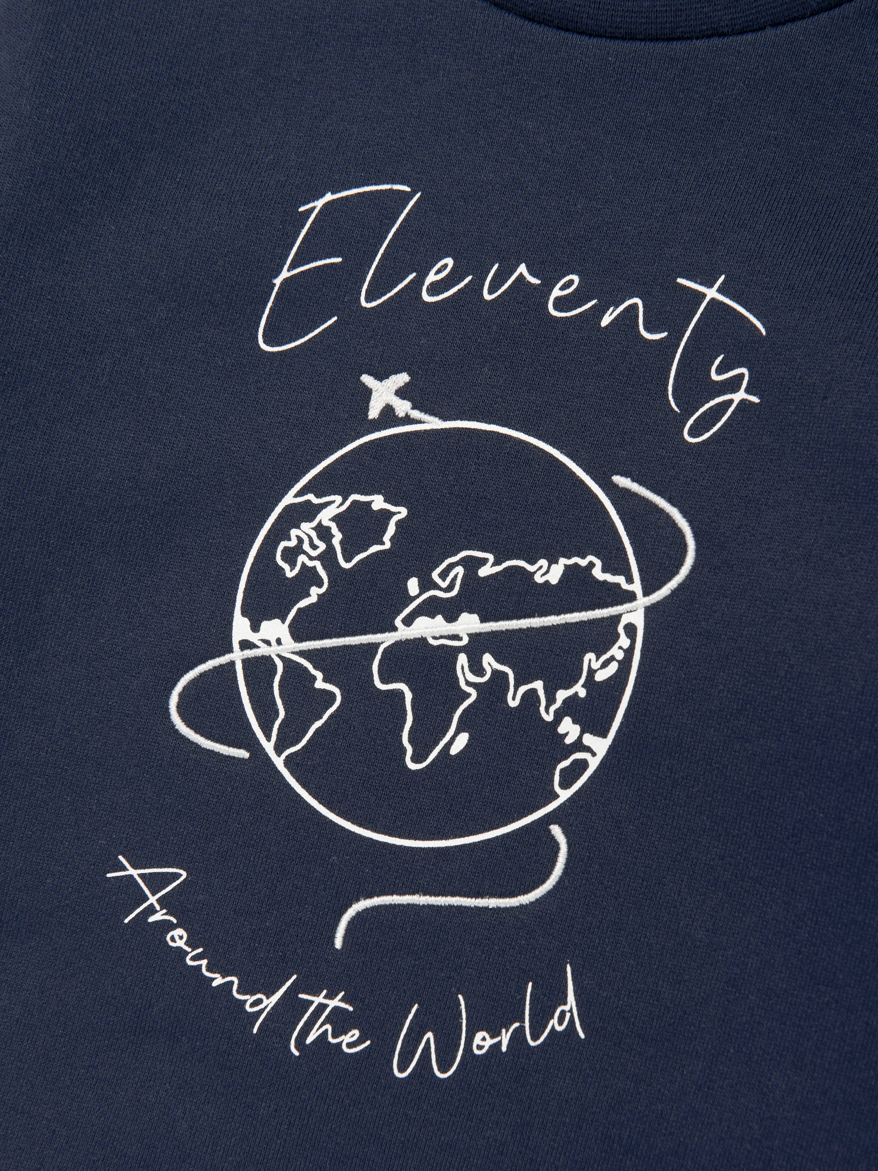 Eleventy Boys Around The World Sweatshirt in Blue