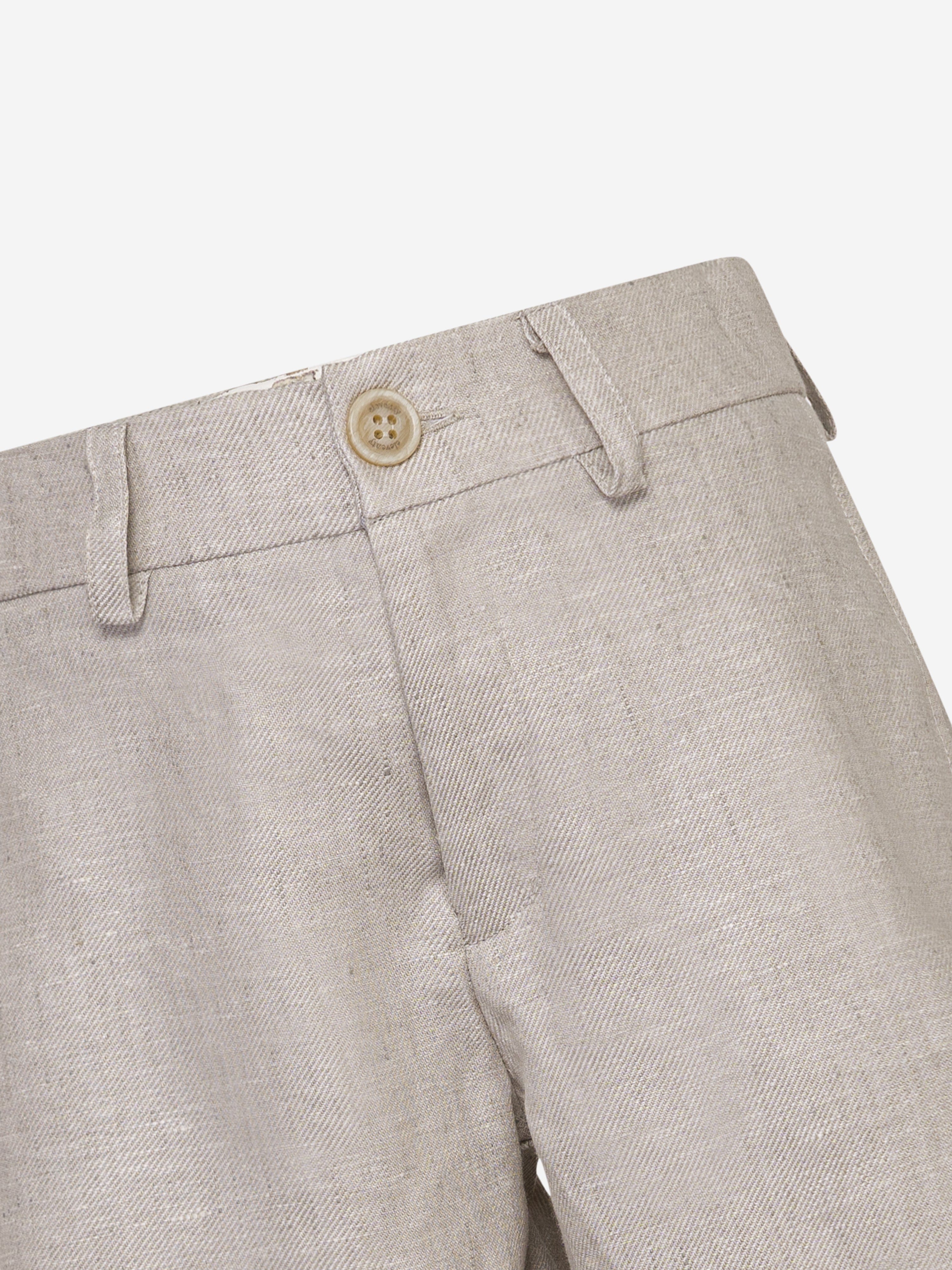 Eleventy Boys Linen Shorts in Beige