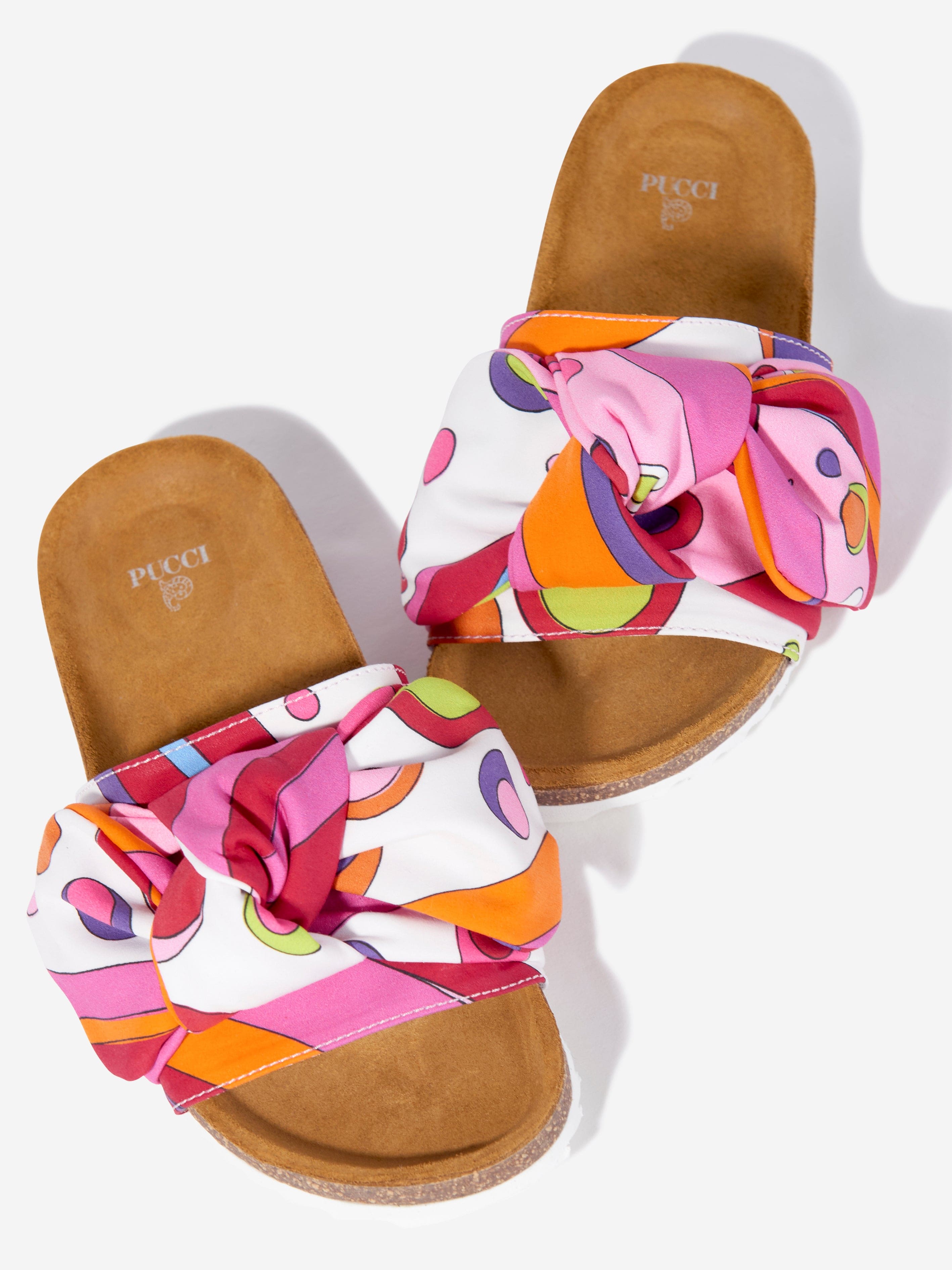 Girls Fontane Bow Sliders in Multicolour