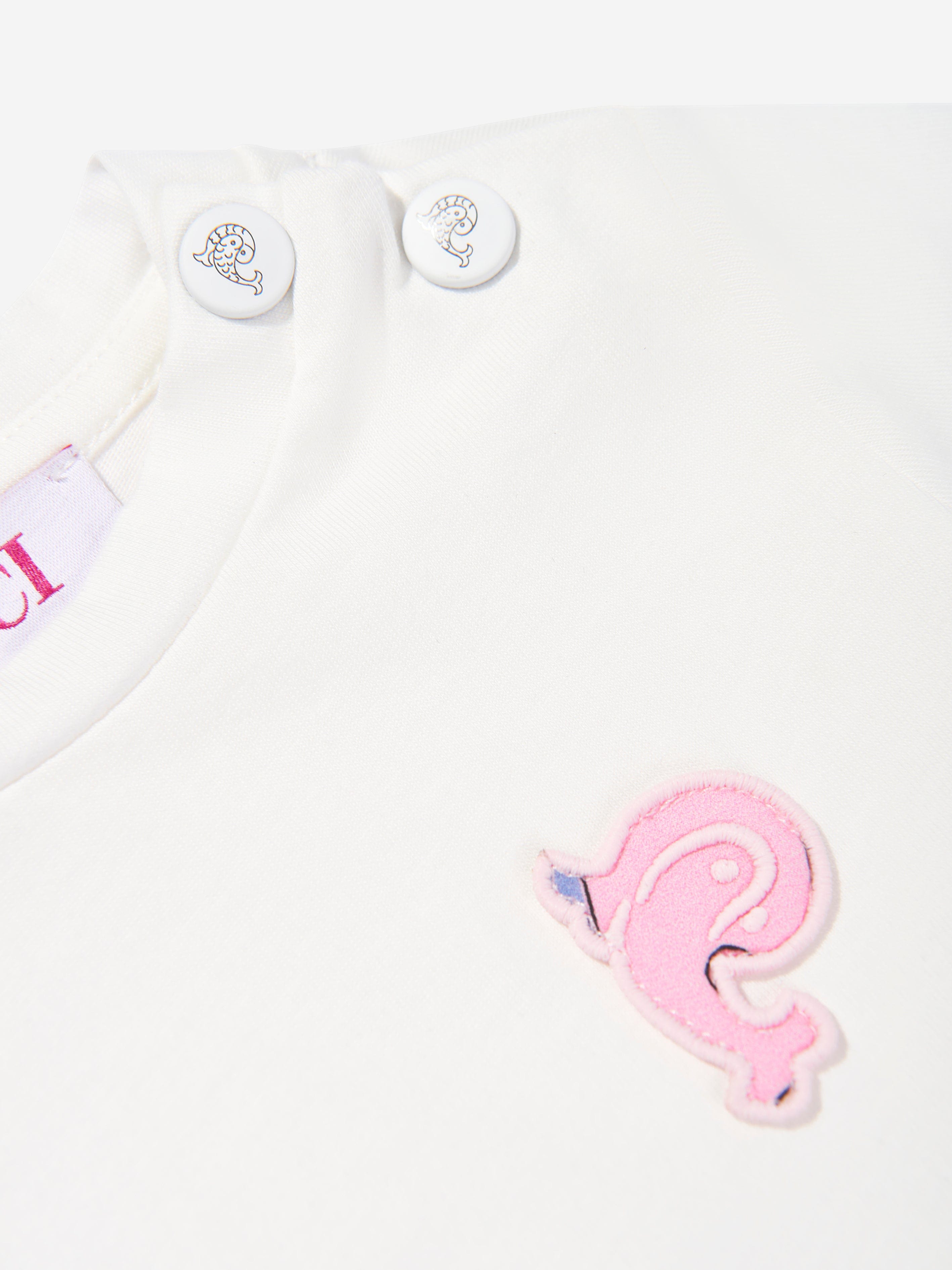 Baby Girls Fontane Ruffle T-Shirt in Ivory