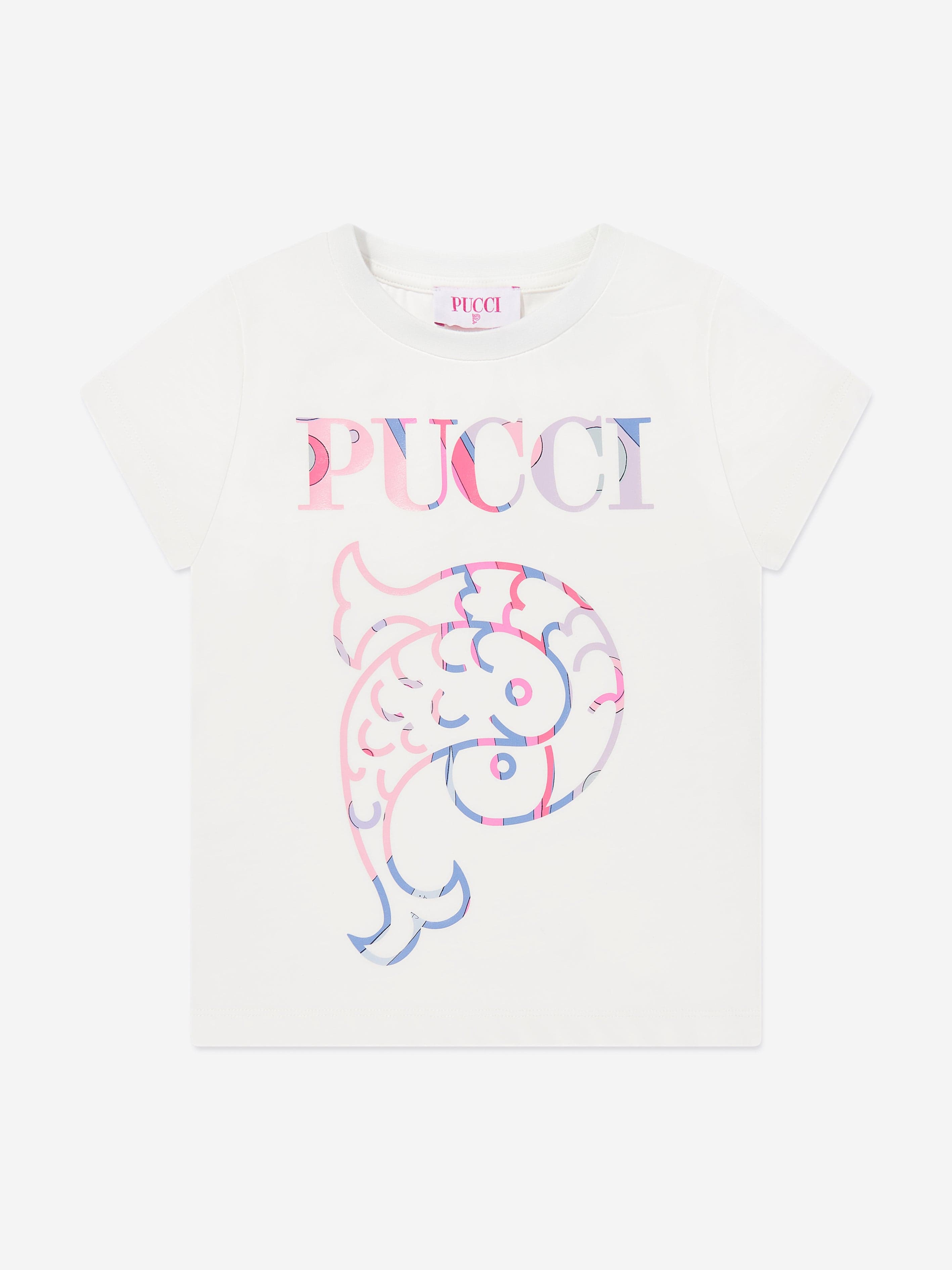 Girls Logo Jersey T-Shirt in Ivory