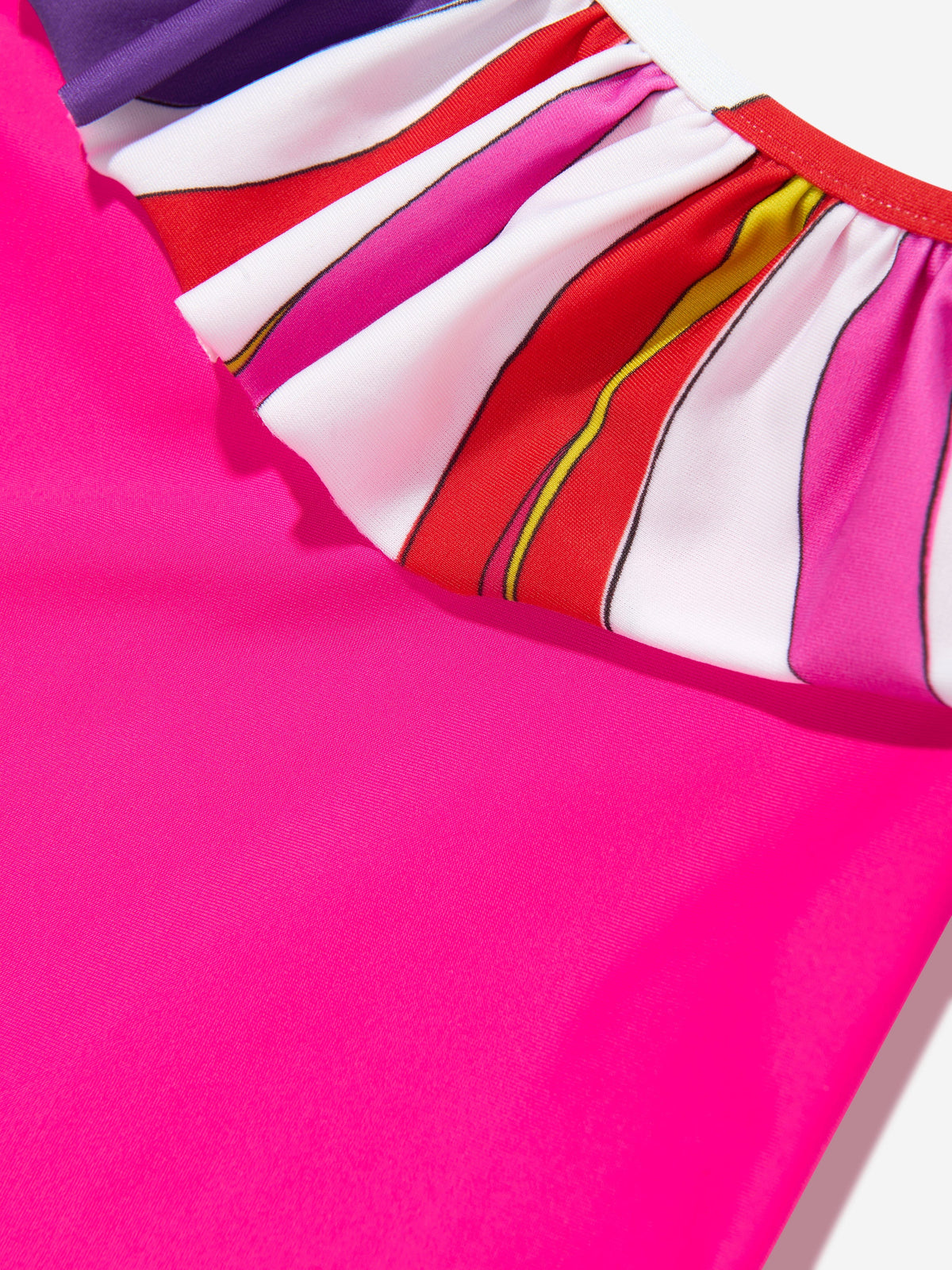 Maillot de bain rose asymétrique pour fille