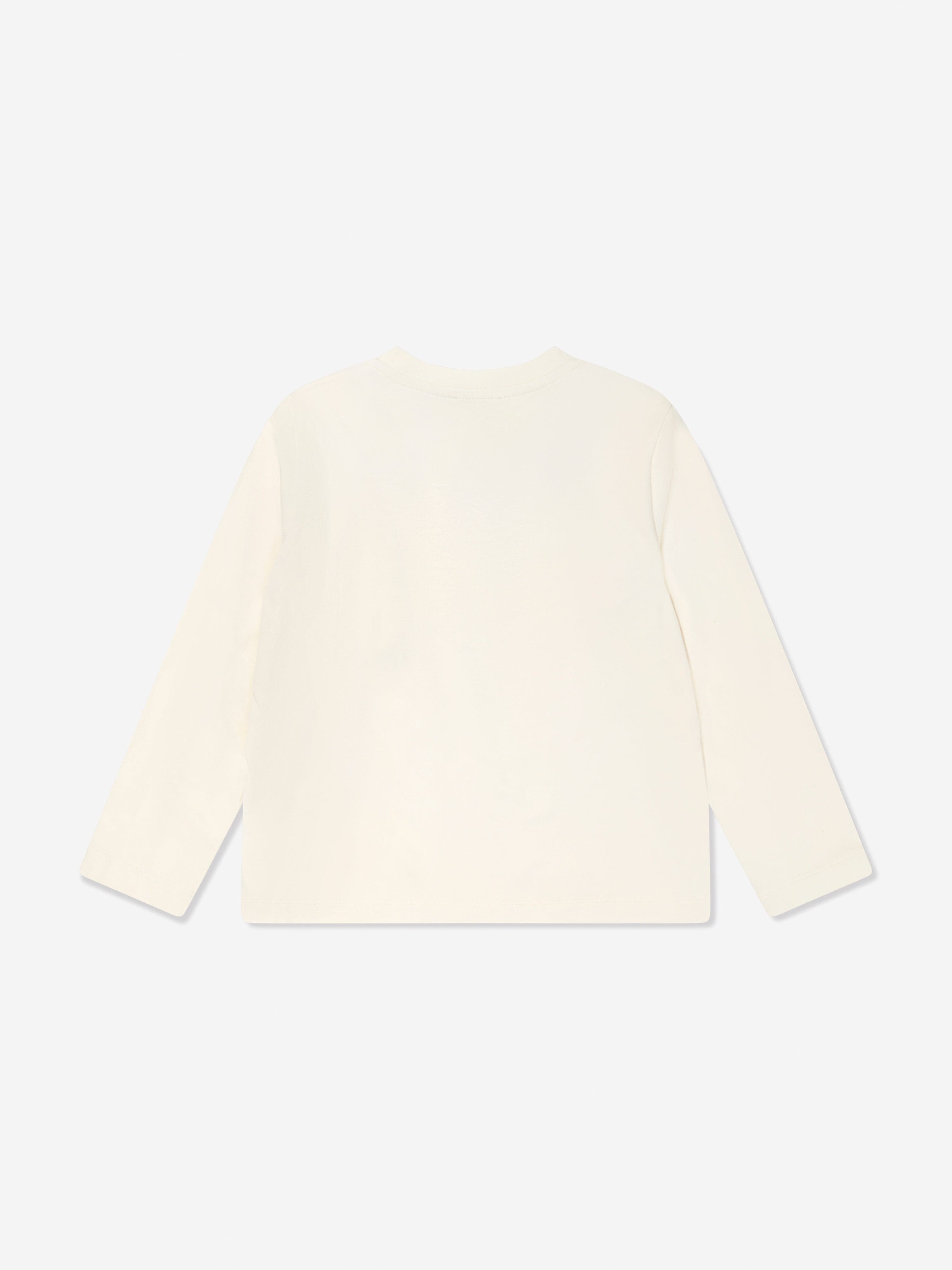 Etro Girls Long Sleeve Logo T-Shirt in Ivory
