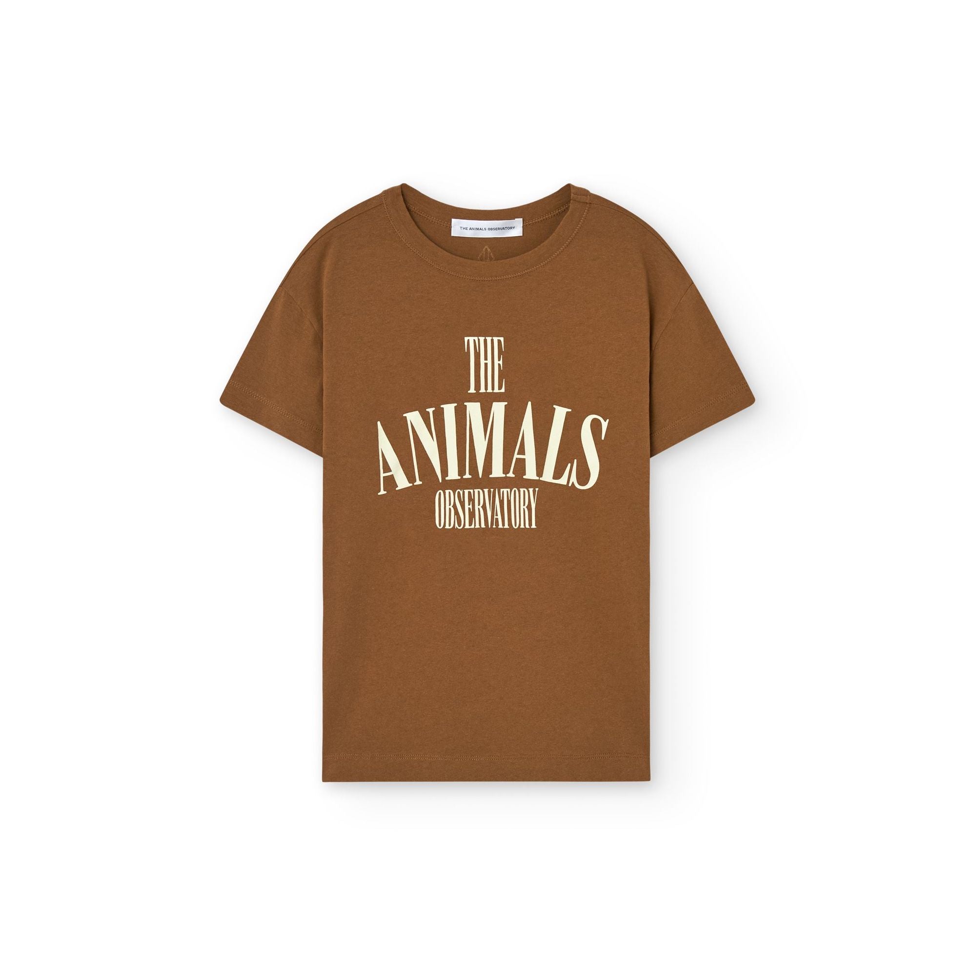 Boys & Girls Brown Logo Cotton T-Shirt