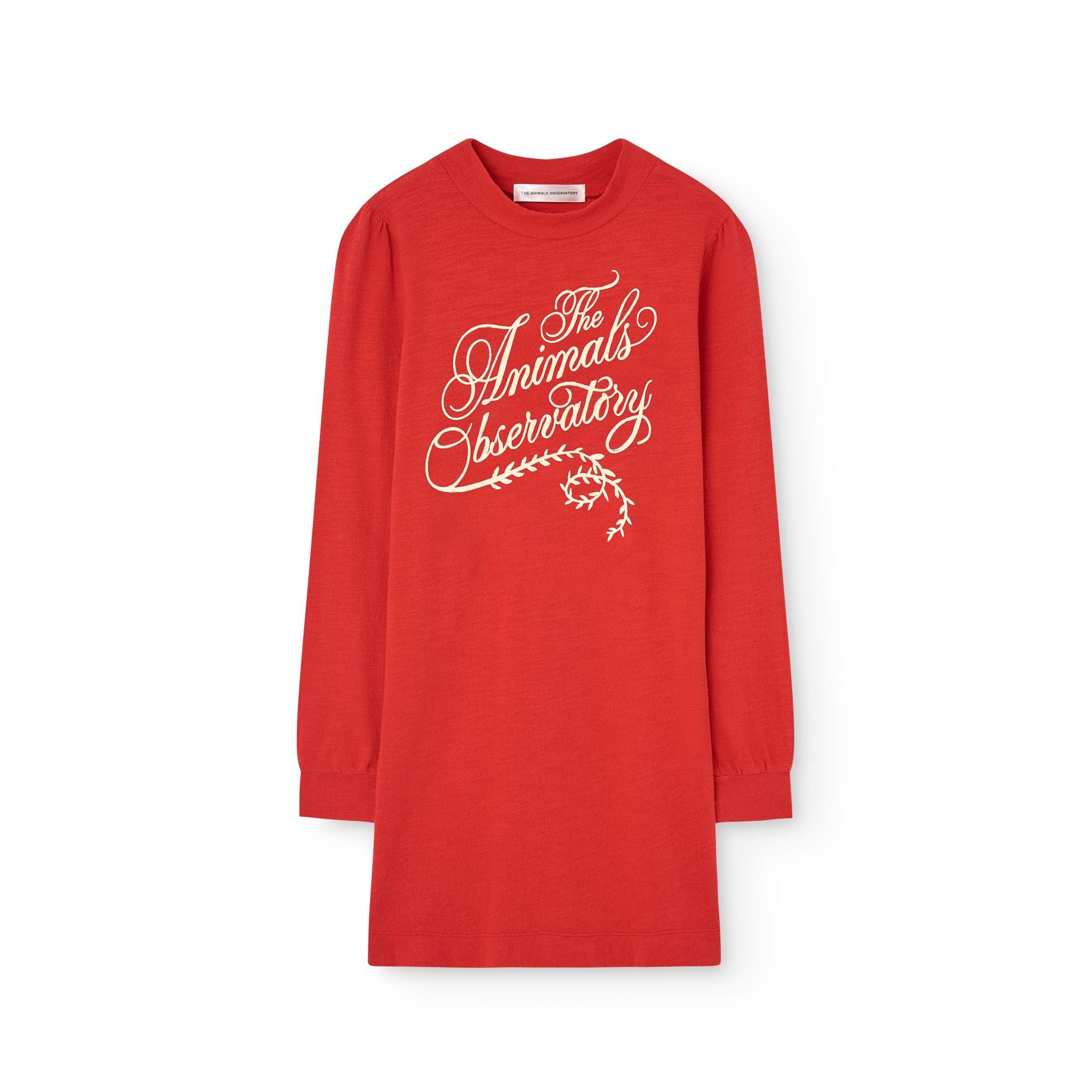 Girls Red Logo Cotton Dress