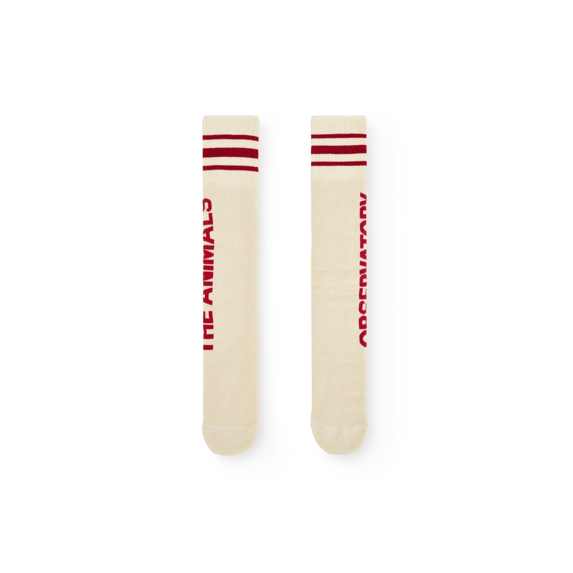 Boys & Girls White Logo Cotton Long Socks