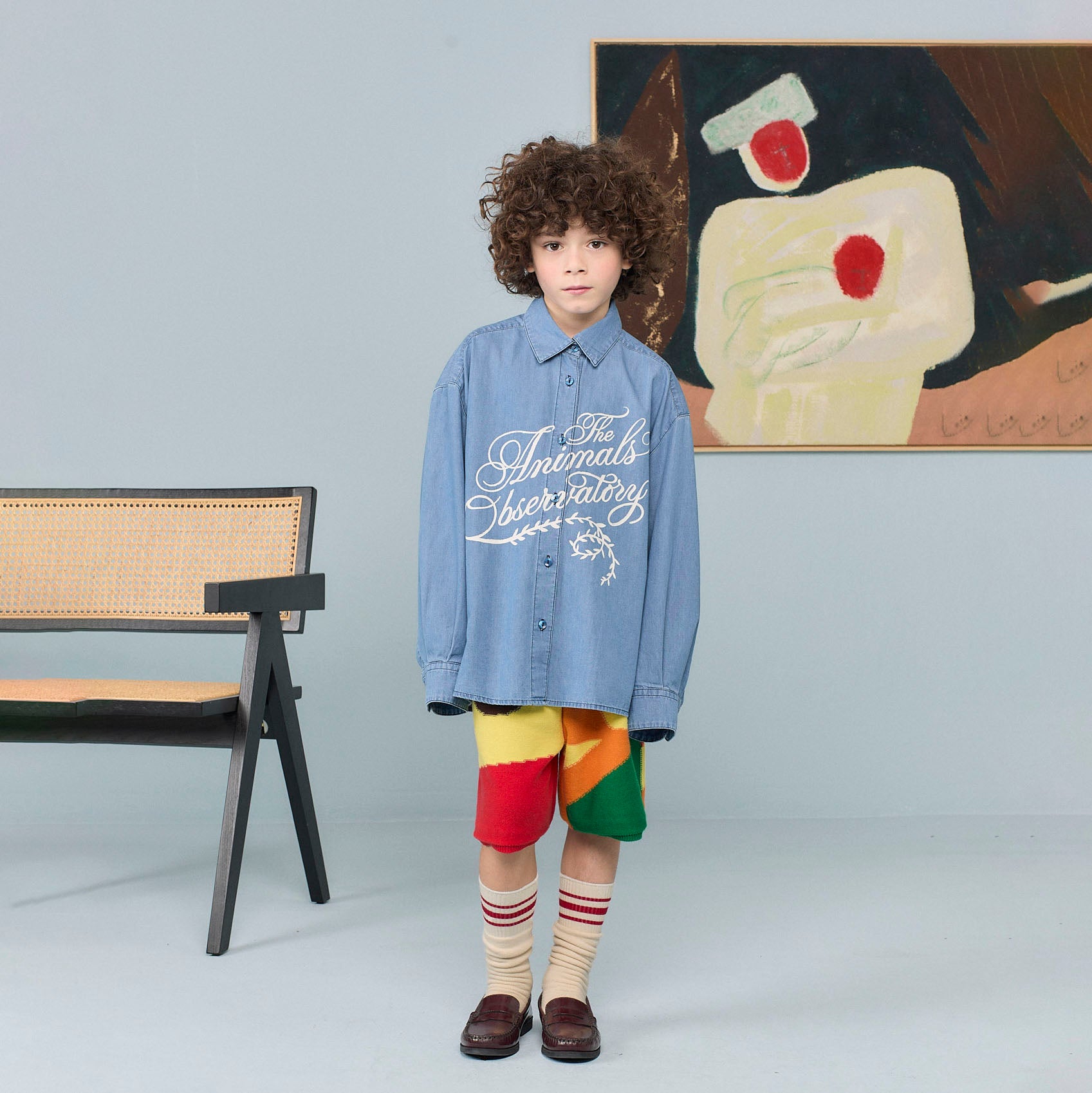Boys & Girls White Logo Cotton Long Socks