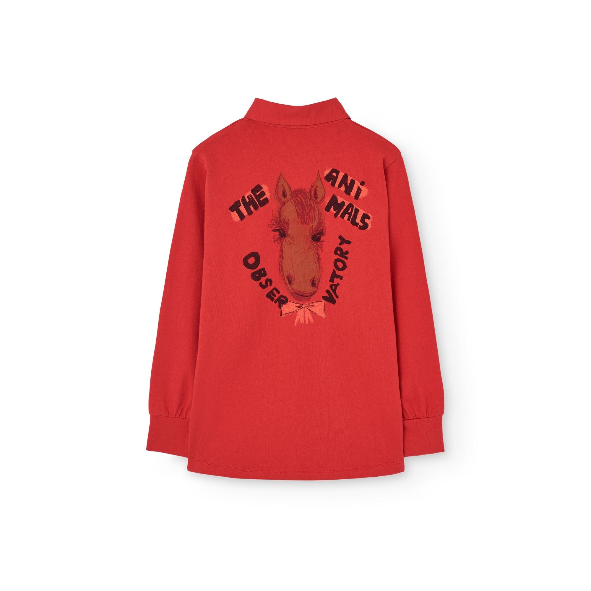 Boys & Girls Red Cotton Polo Shirt
