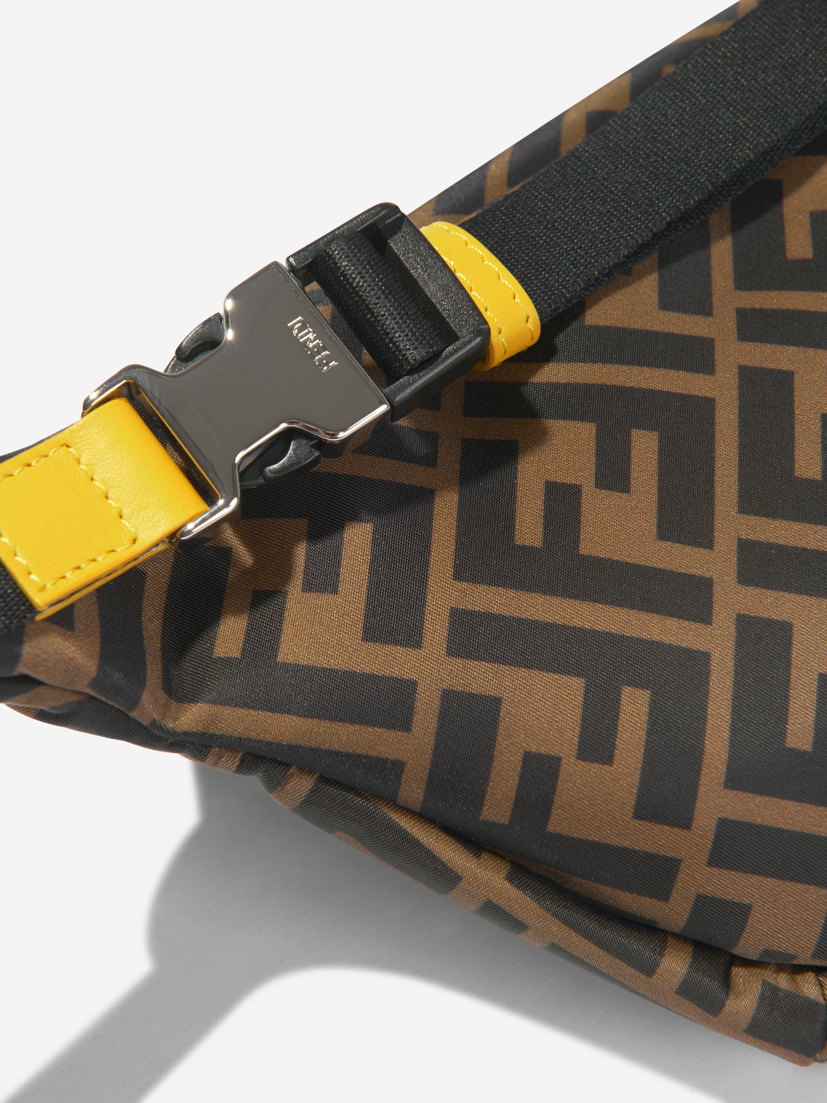 Kids FF Logo Belt Bag in Brown