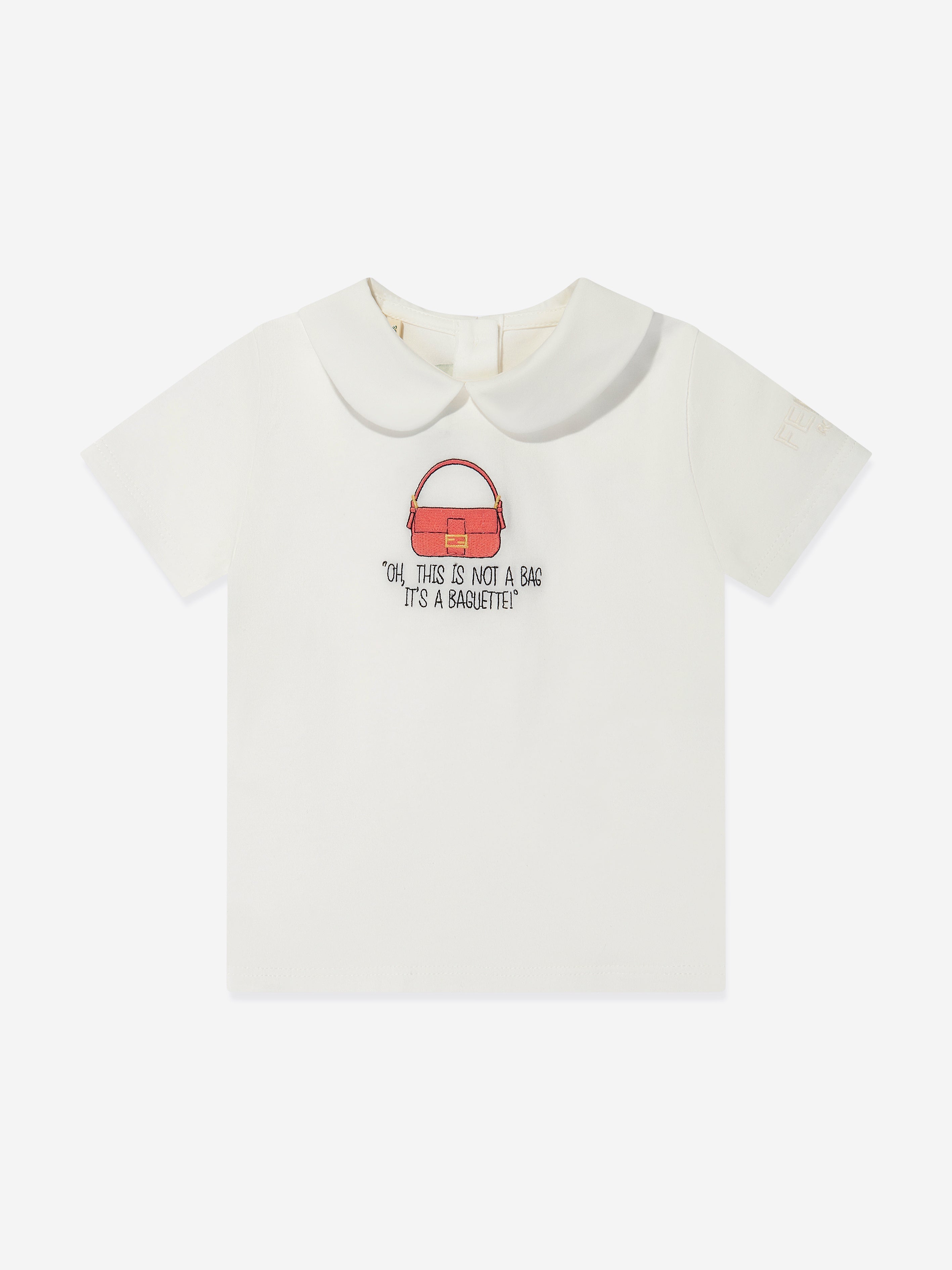 Baby Girls Bag Print T-Shirt in Ivory