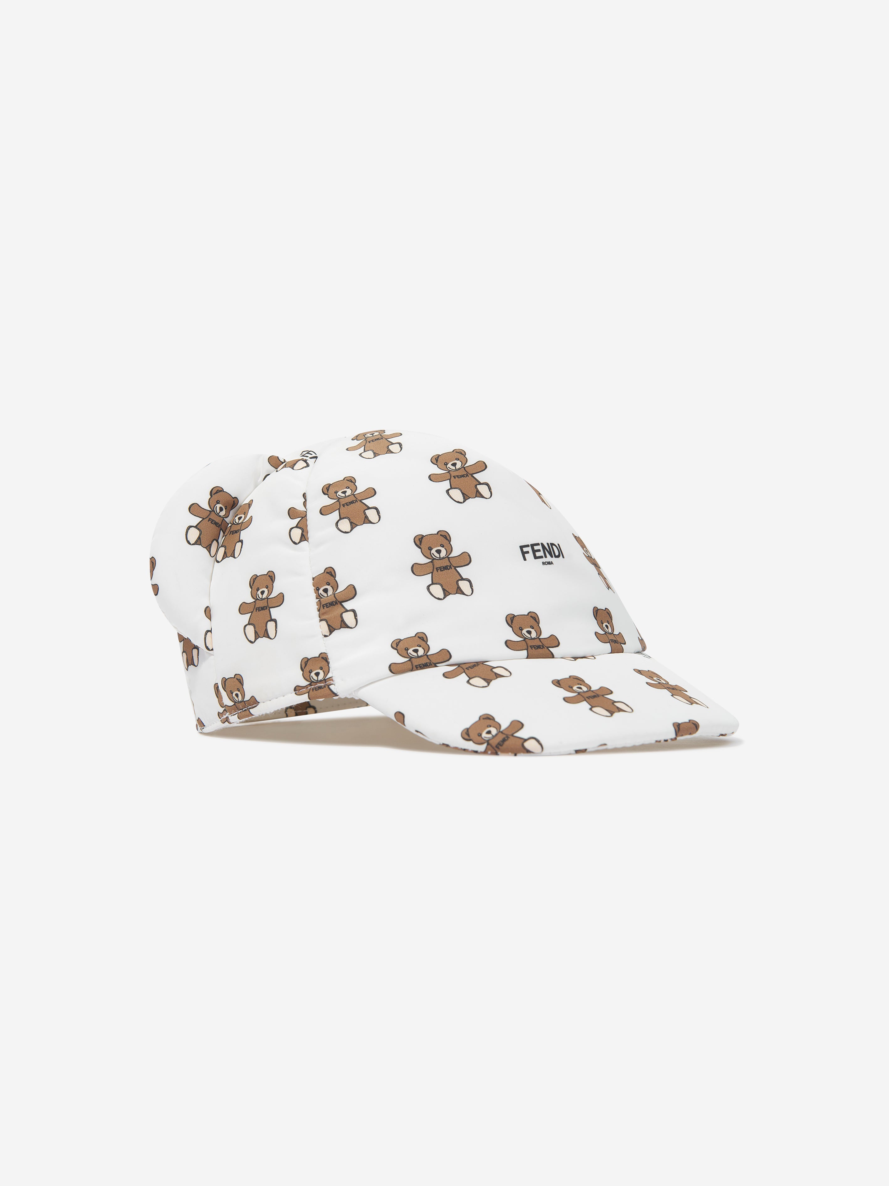 Baby Teddy Bear Cap in Ivory