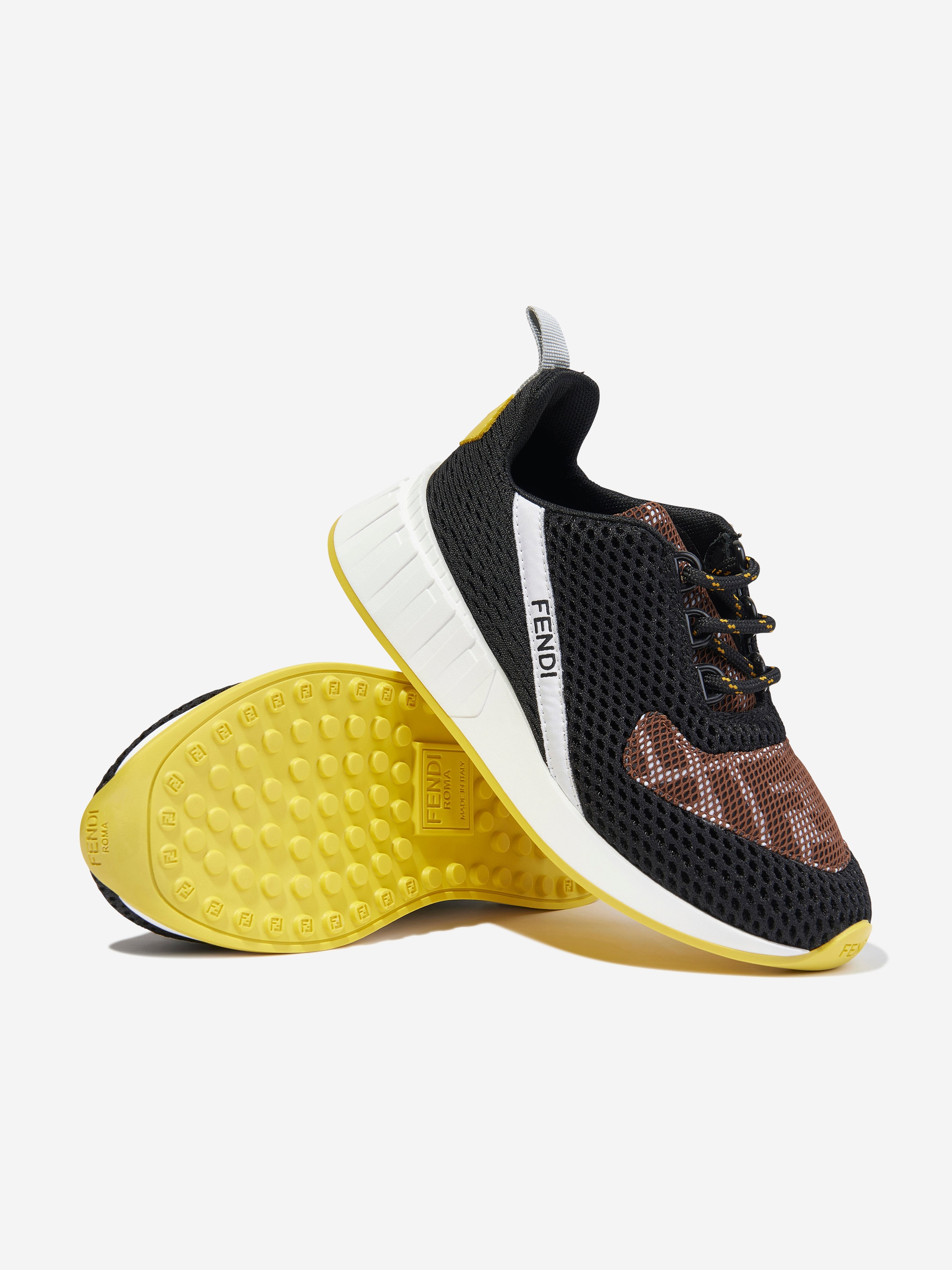 Kids Mesh FF Logo Trainers in Black