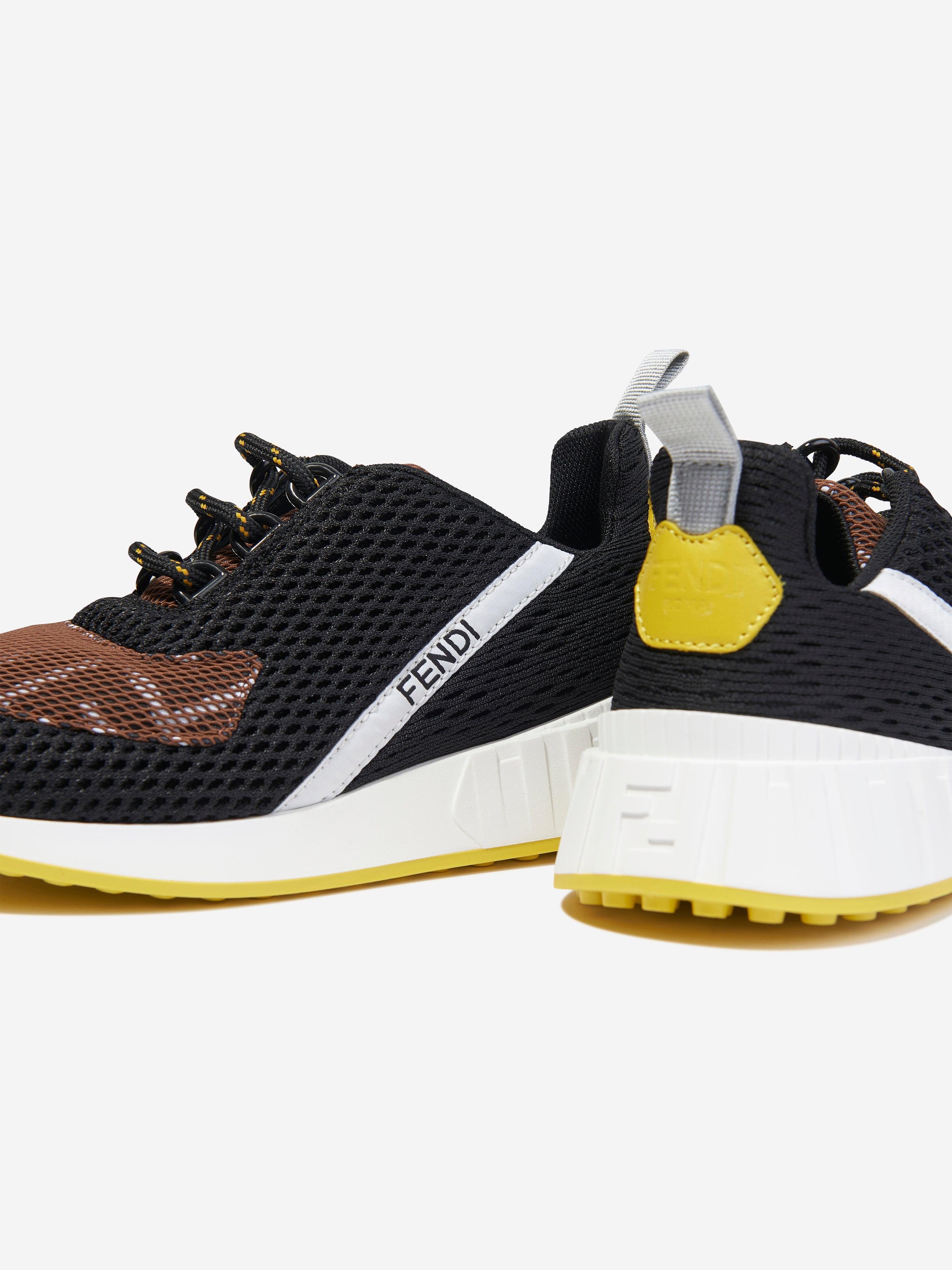 Kids Mesh FF Logo Trainers in Black