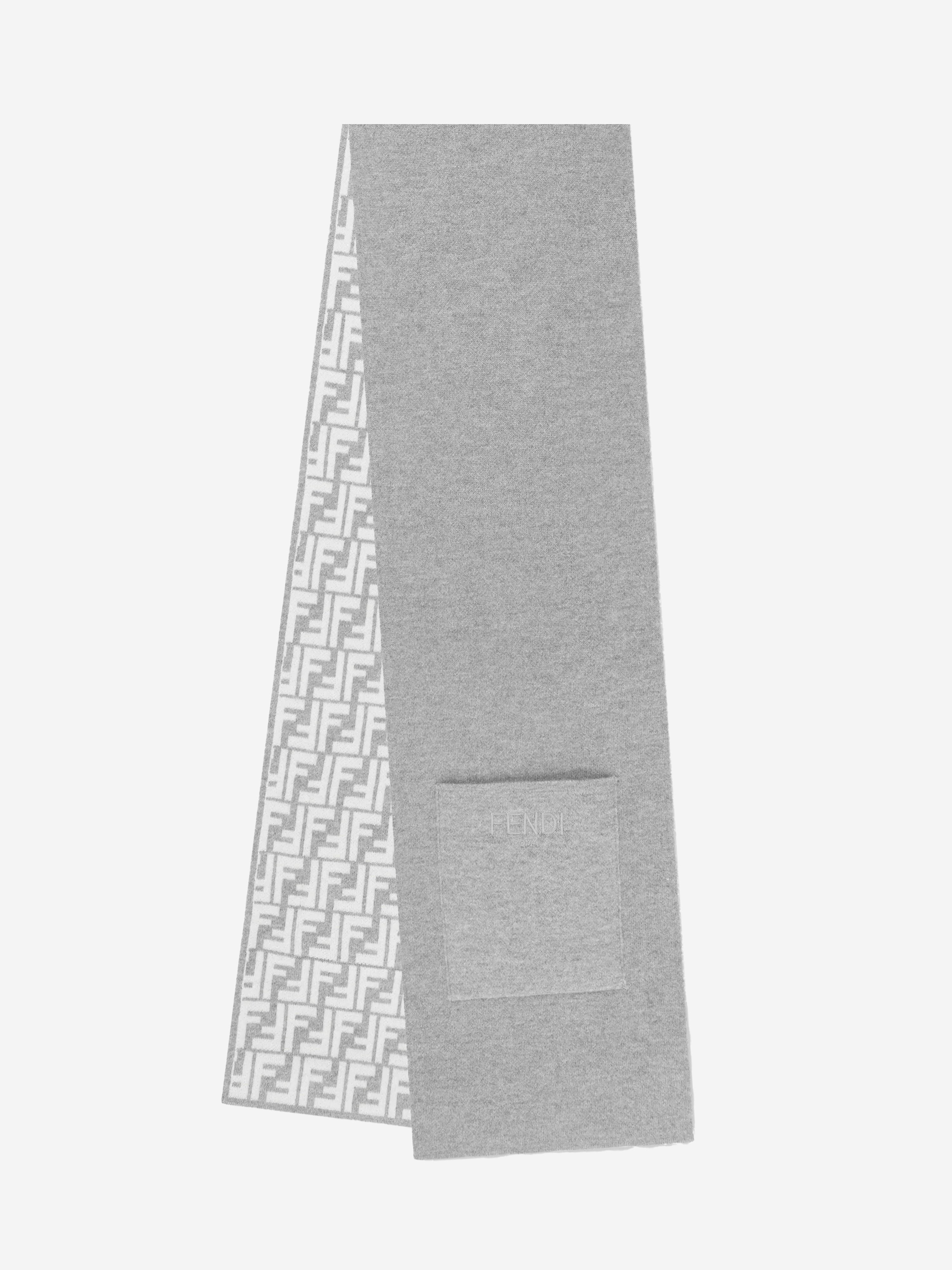 Kids FF Reversible Scarf in Grey