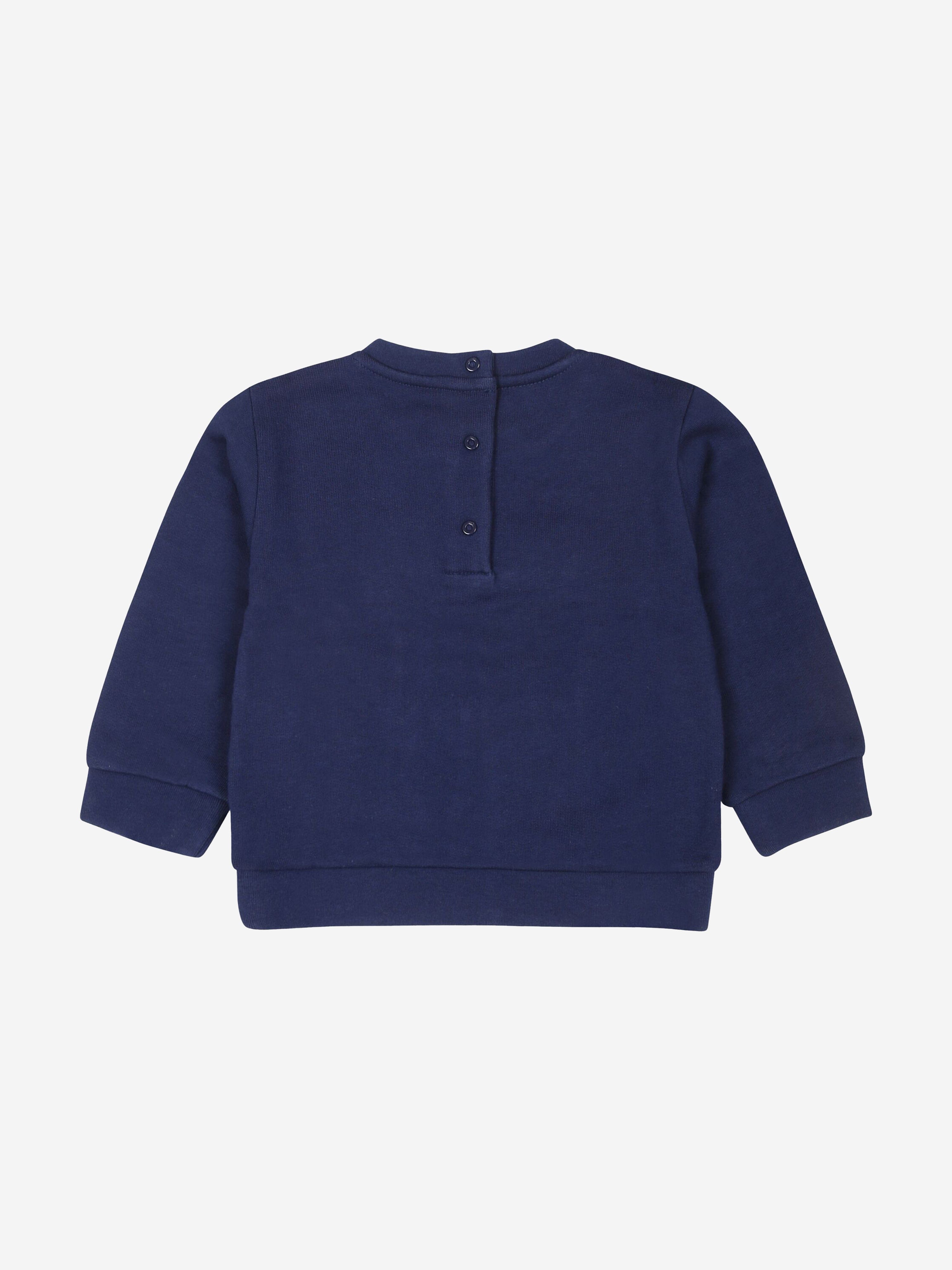 Fendi Baby Boys Logo Sweatshirt in Blue