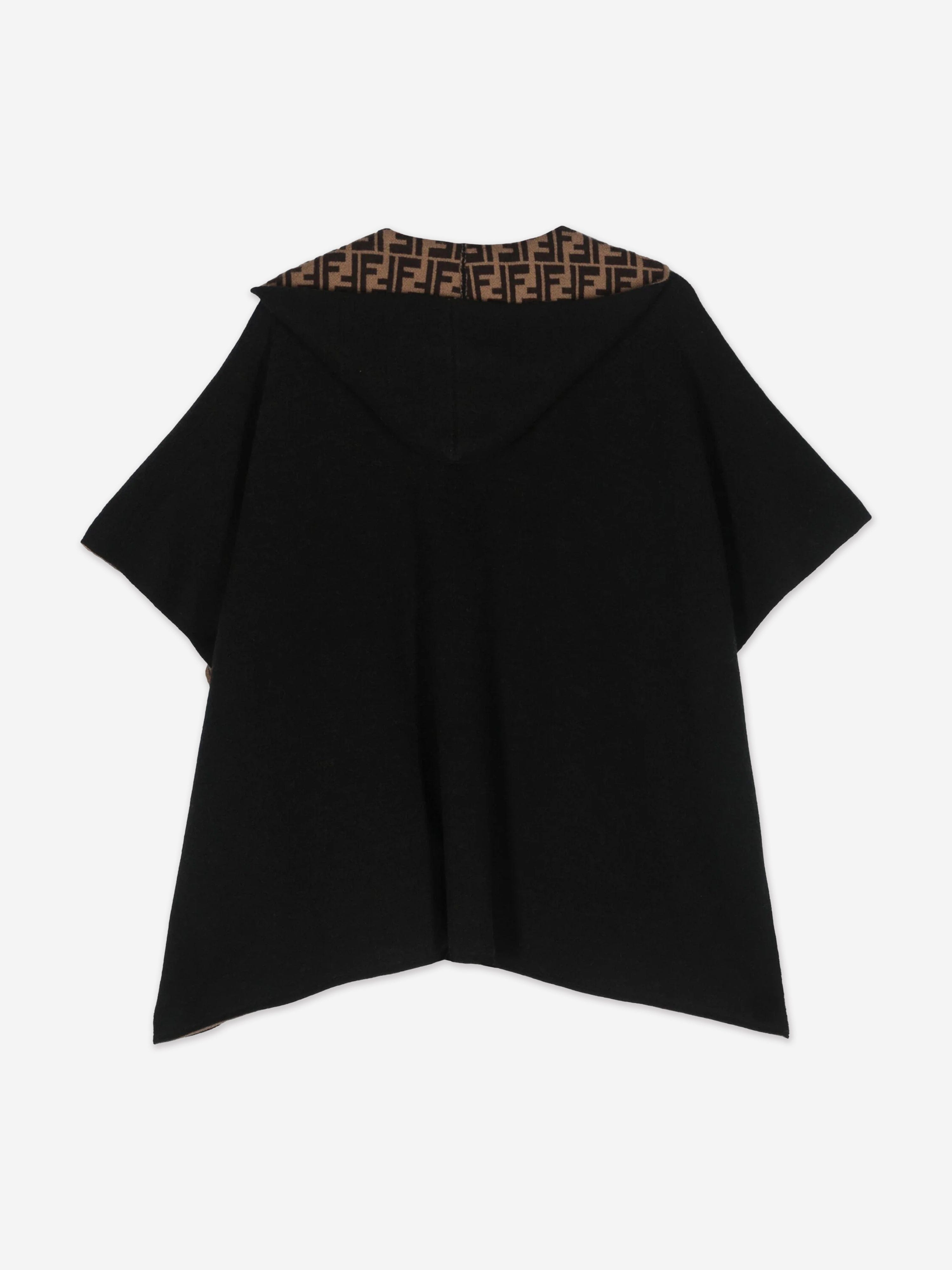 Girls Reversible Logo Cape in Black