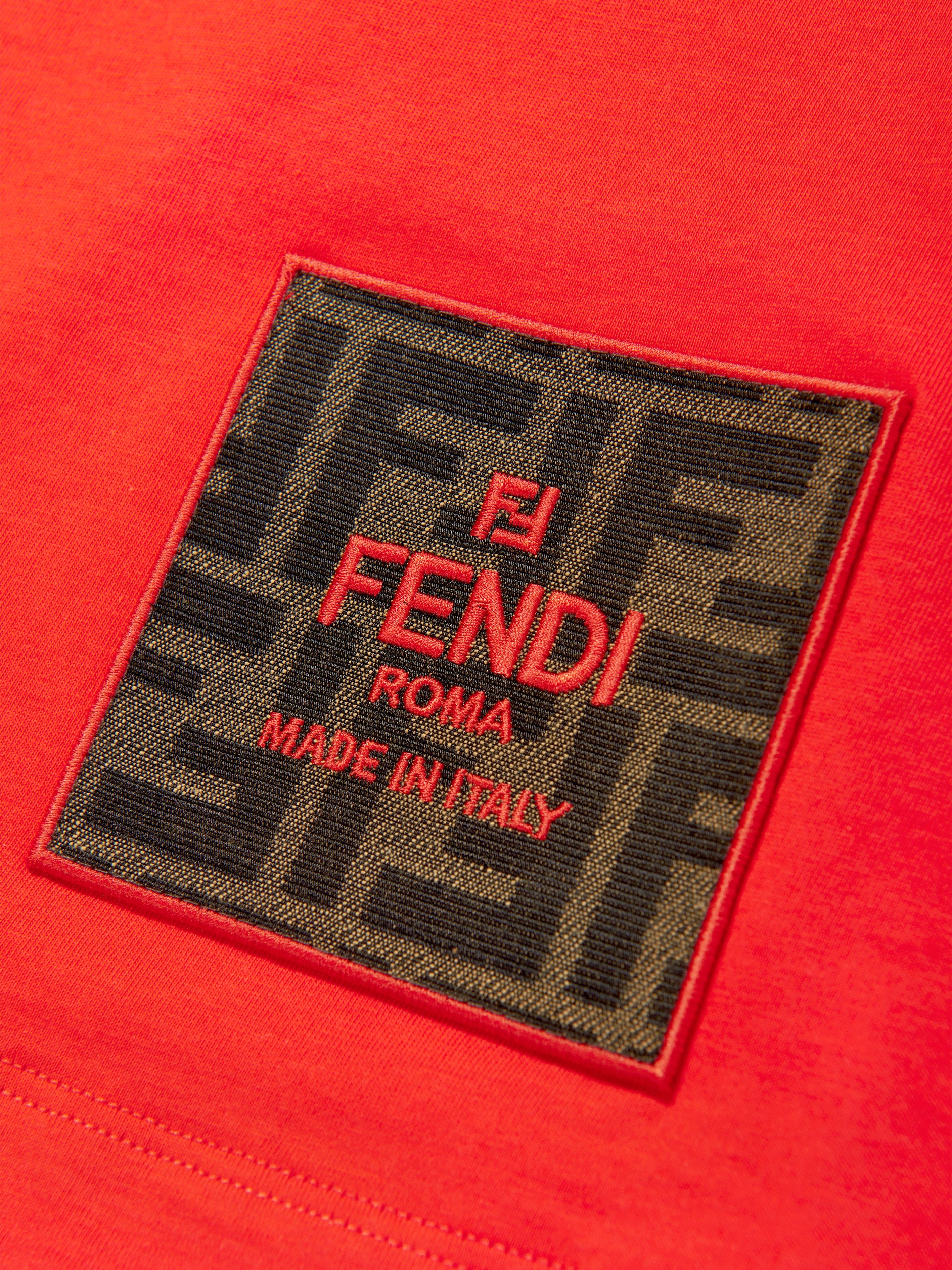 Fendi Kids Logo T-Shirt in Red