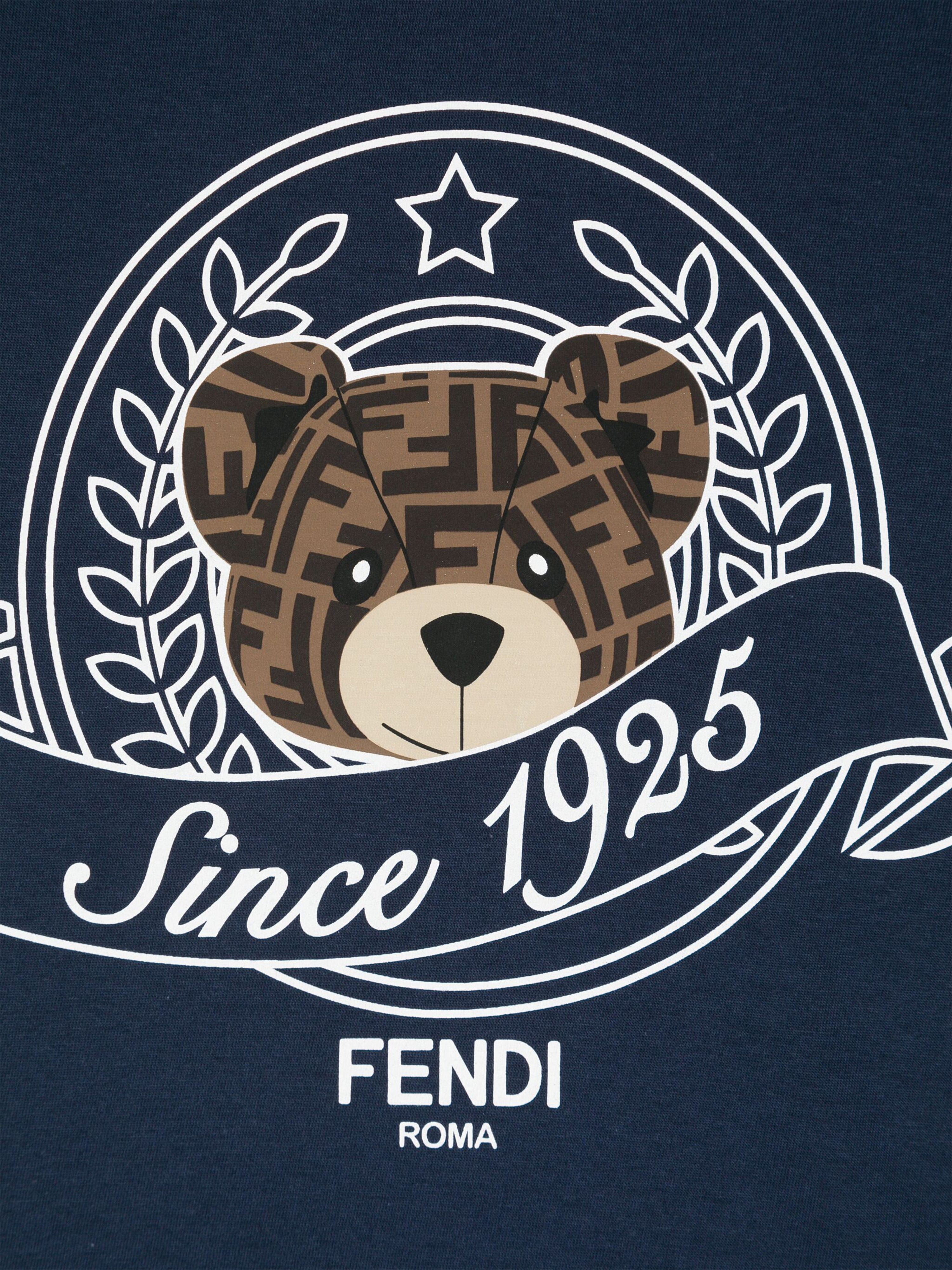 Kids Bear Logo T-Shirt in Navy