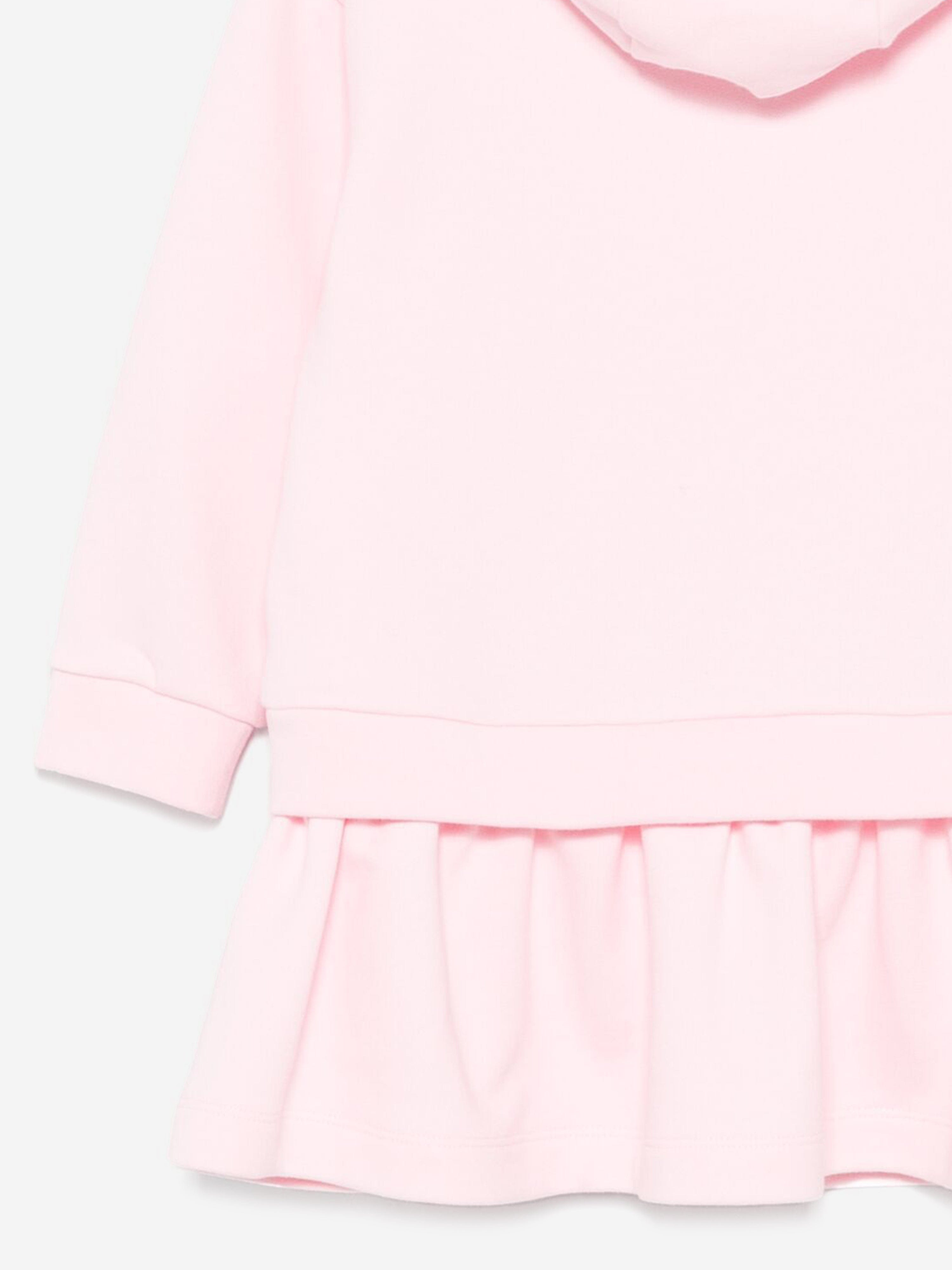 Girls Hooded Sweater Dress in Pink