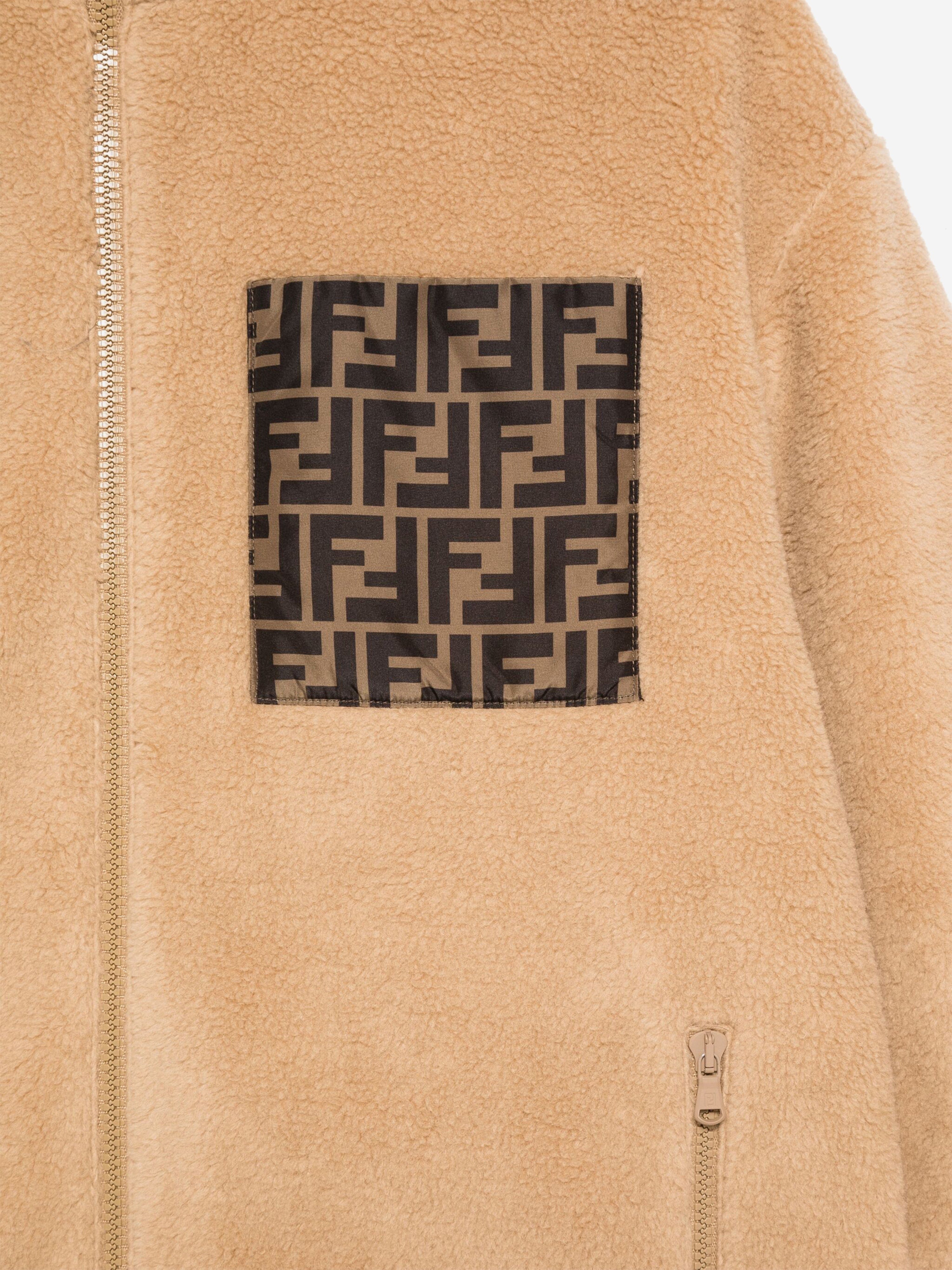 Kids Teddy Jacket in Beige