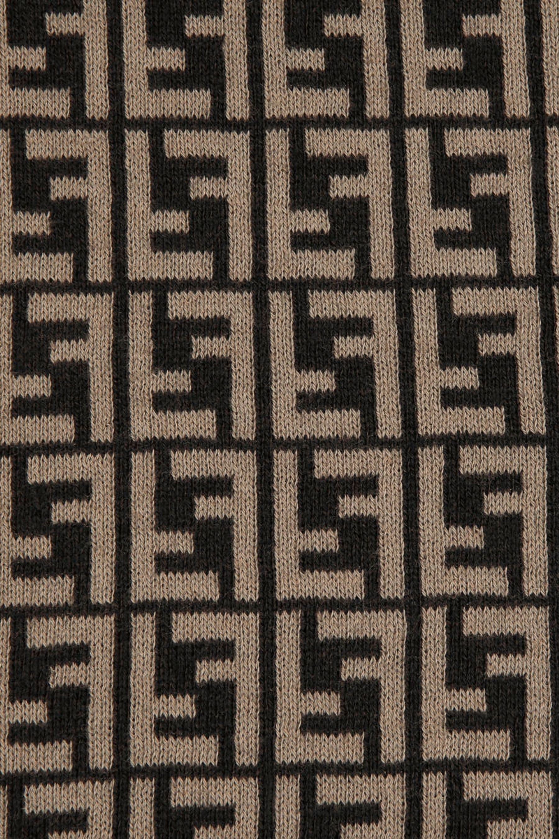Baby Cotton And Cashmere Logo Blanket in Brown