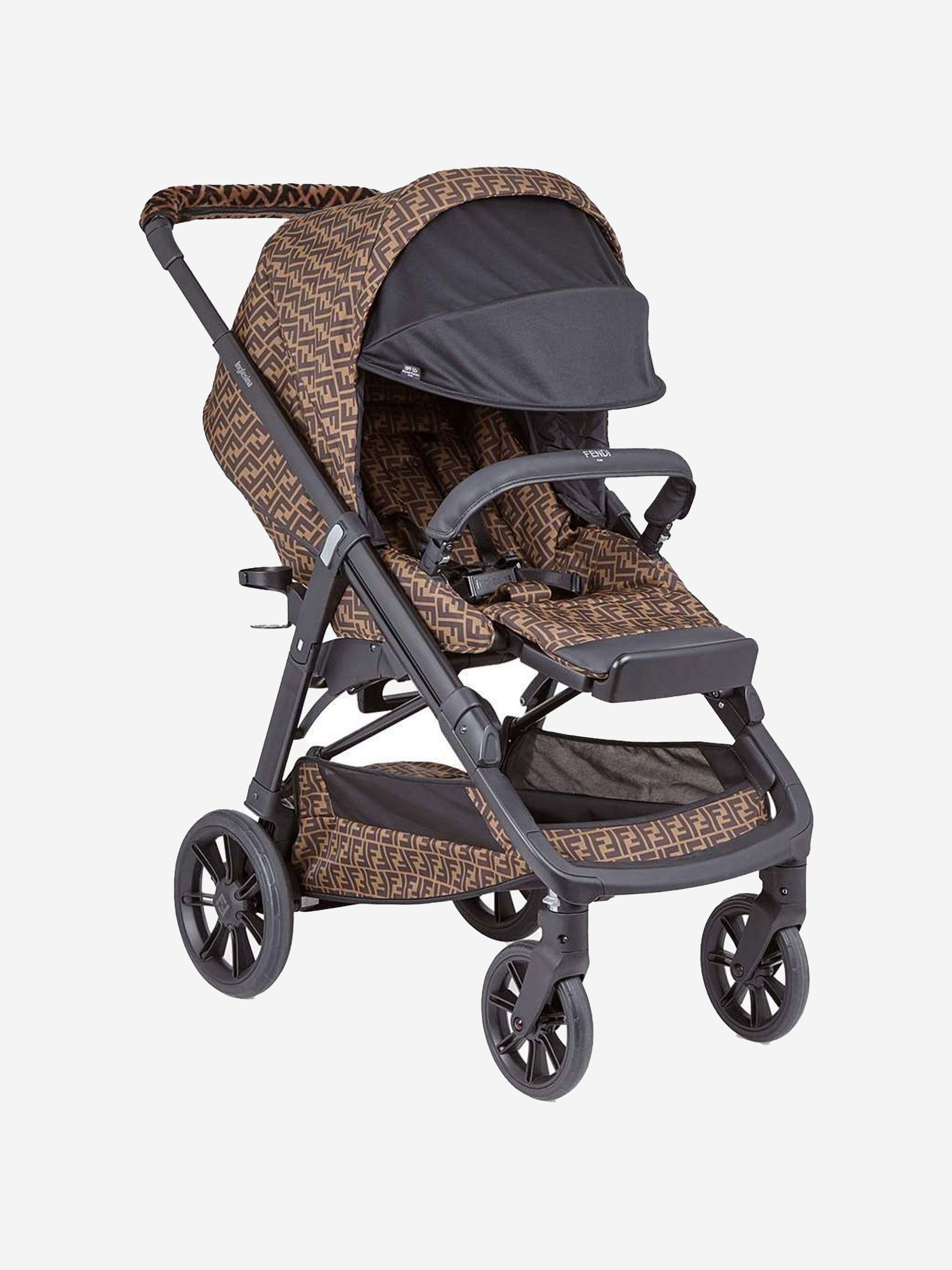 Baby FF Logo Stroller in Brown