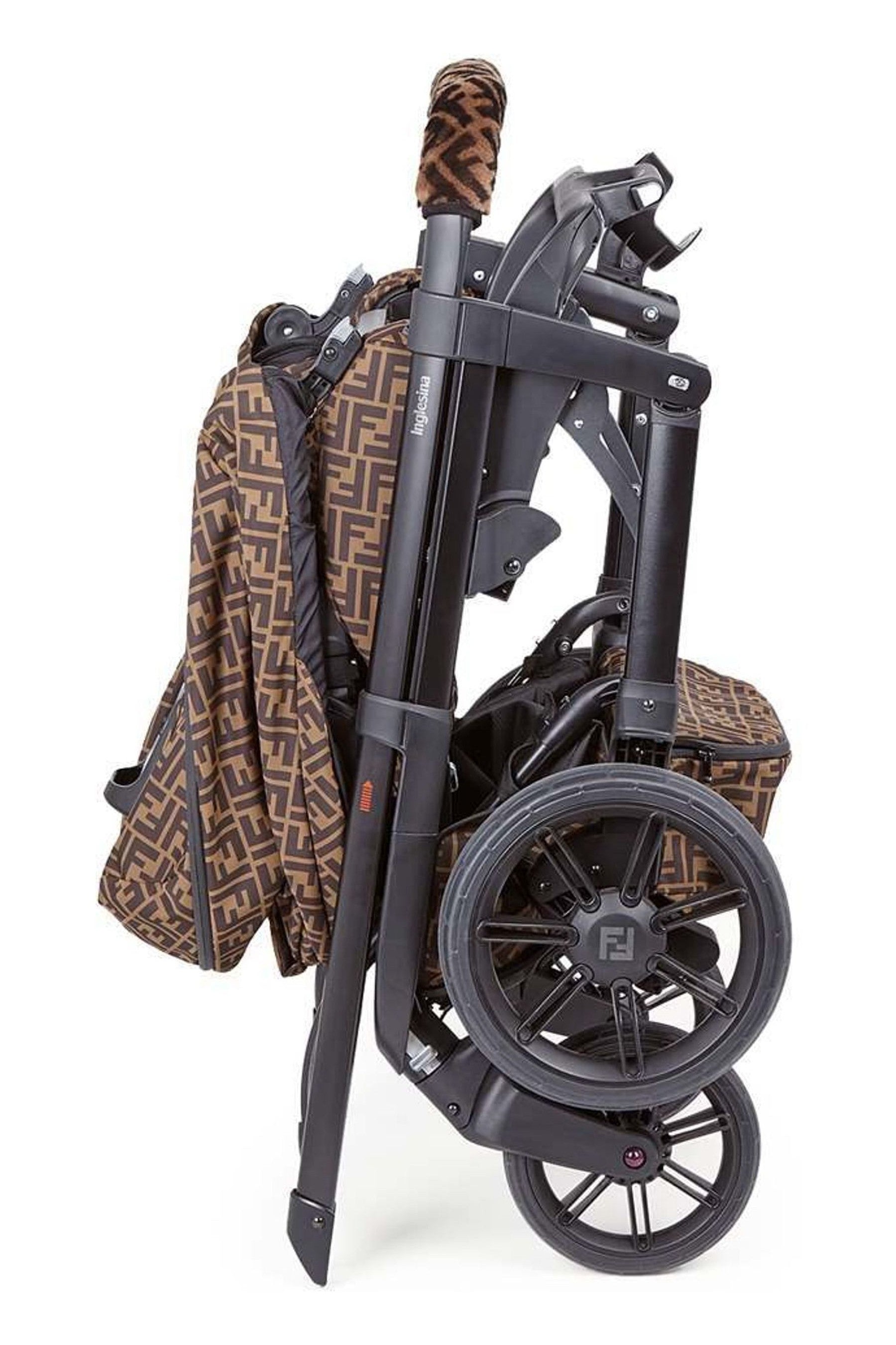 Baby FF Logo Stroller in Brown