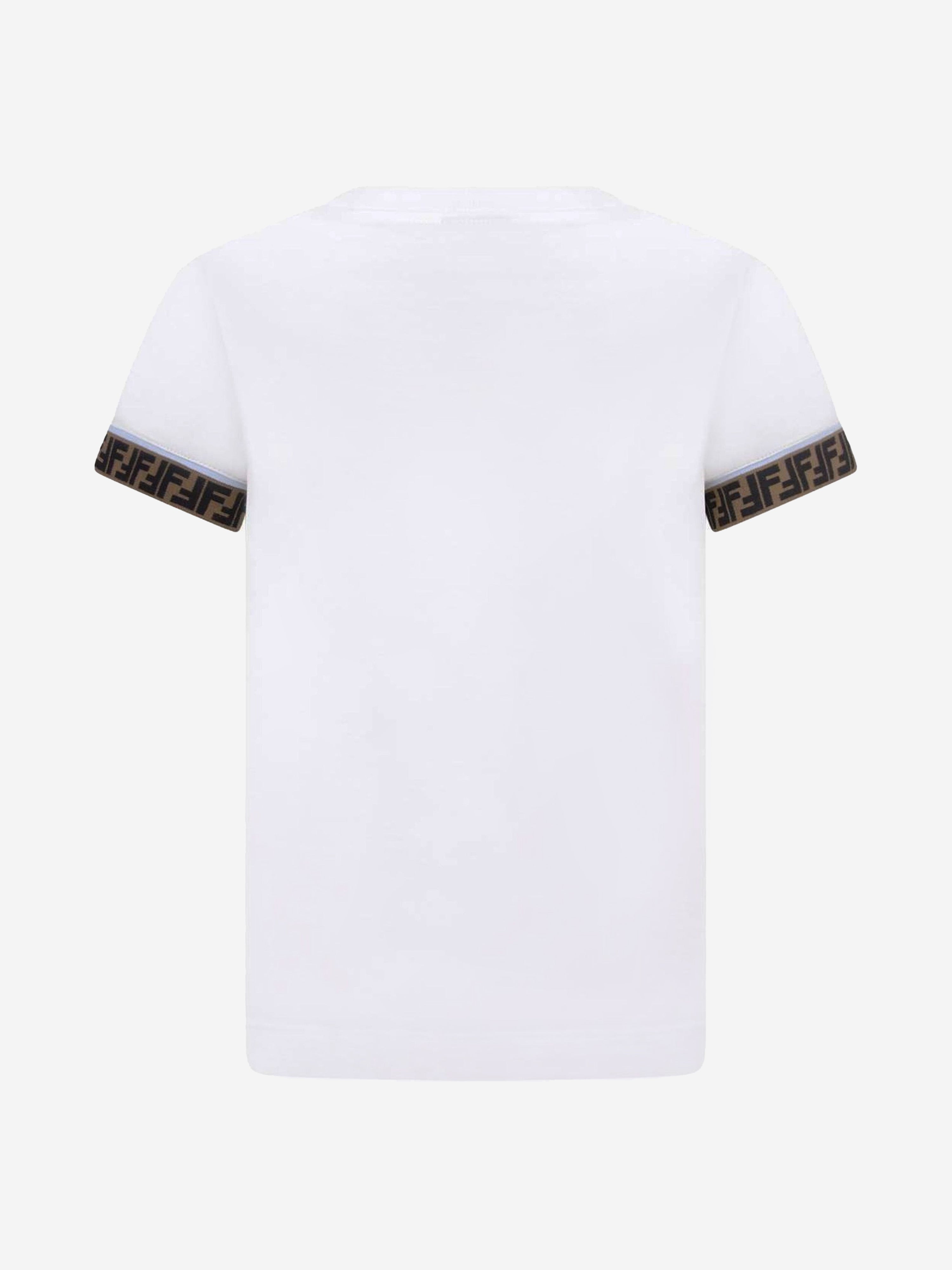 Kids Logo Trim T-Shirt in White