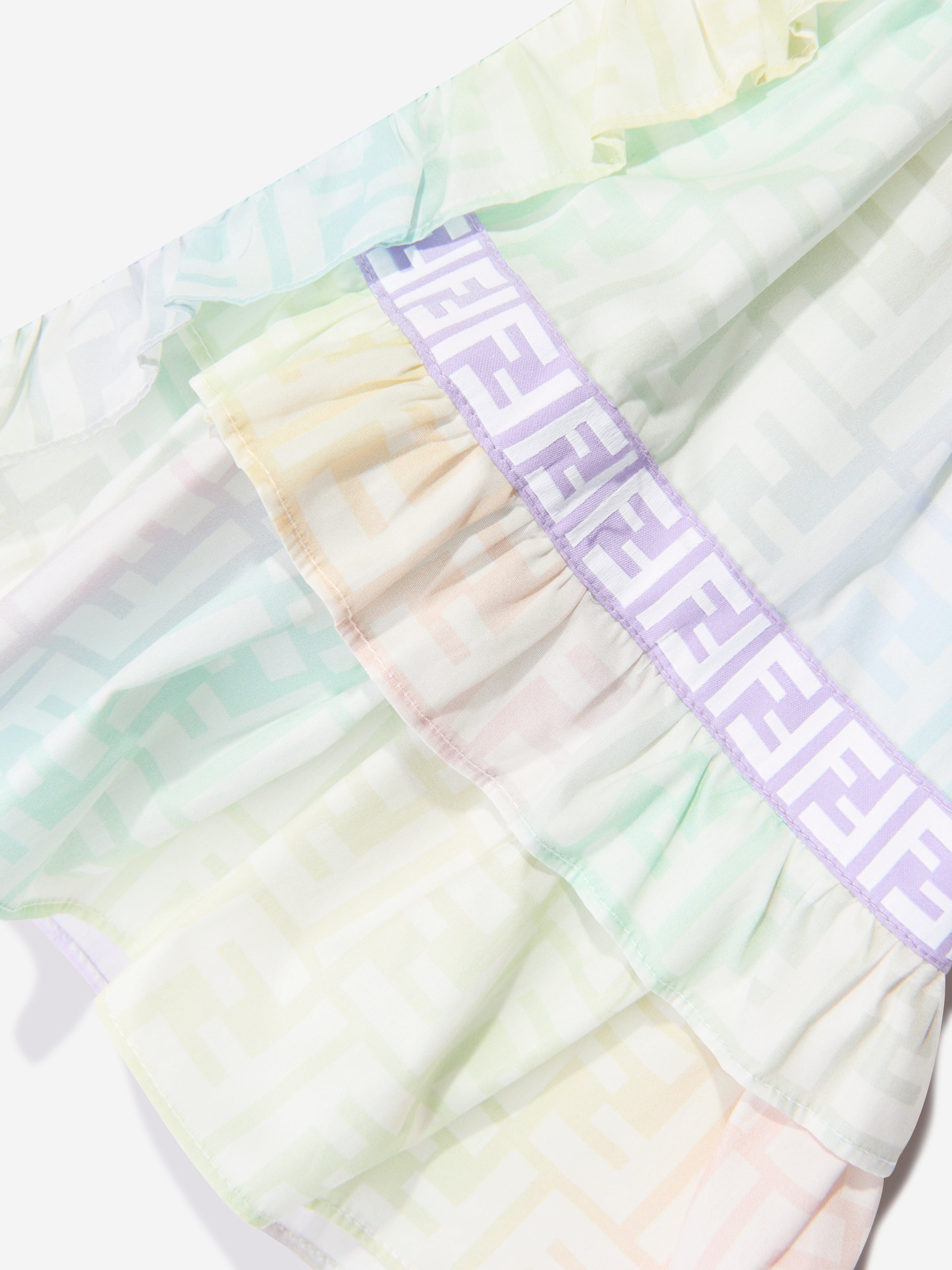 Girls FF Logo Metaverse Dress in White